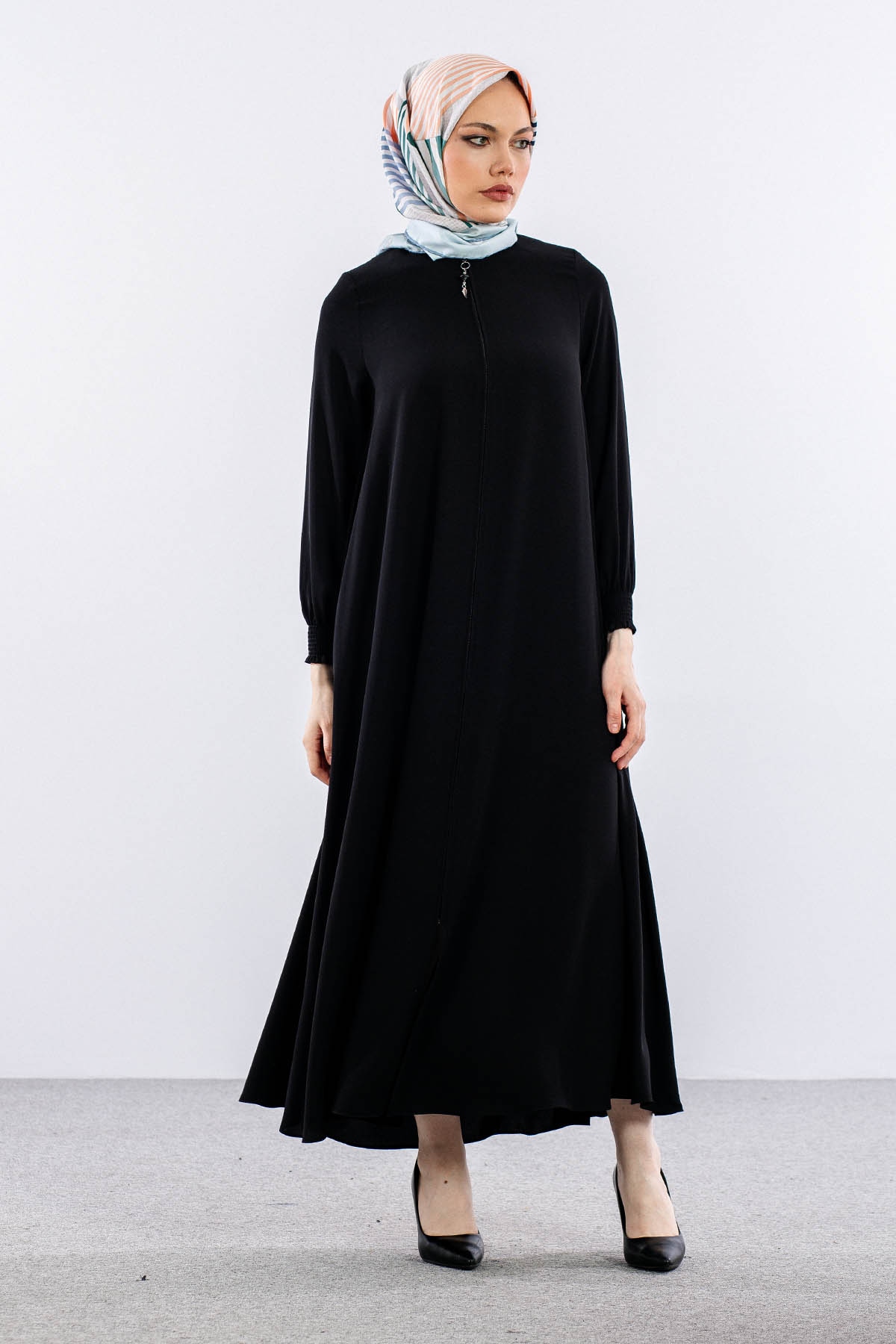 1001 Ferace 38-48 Mevlana - Siyah - - 2