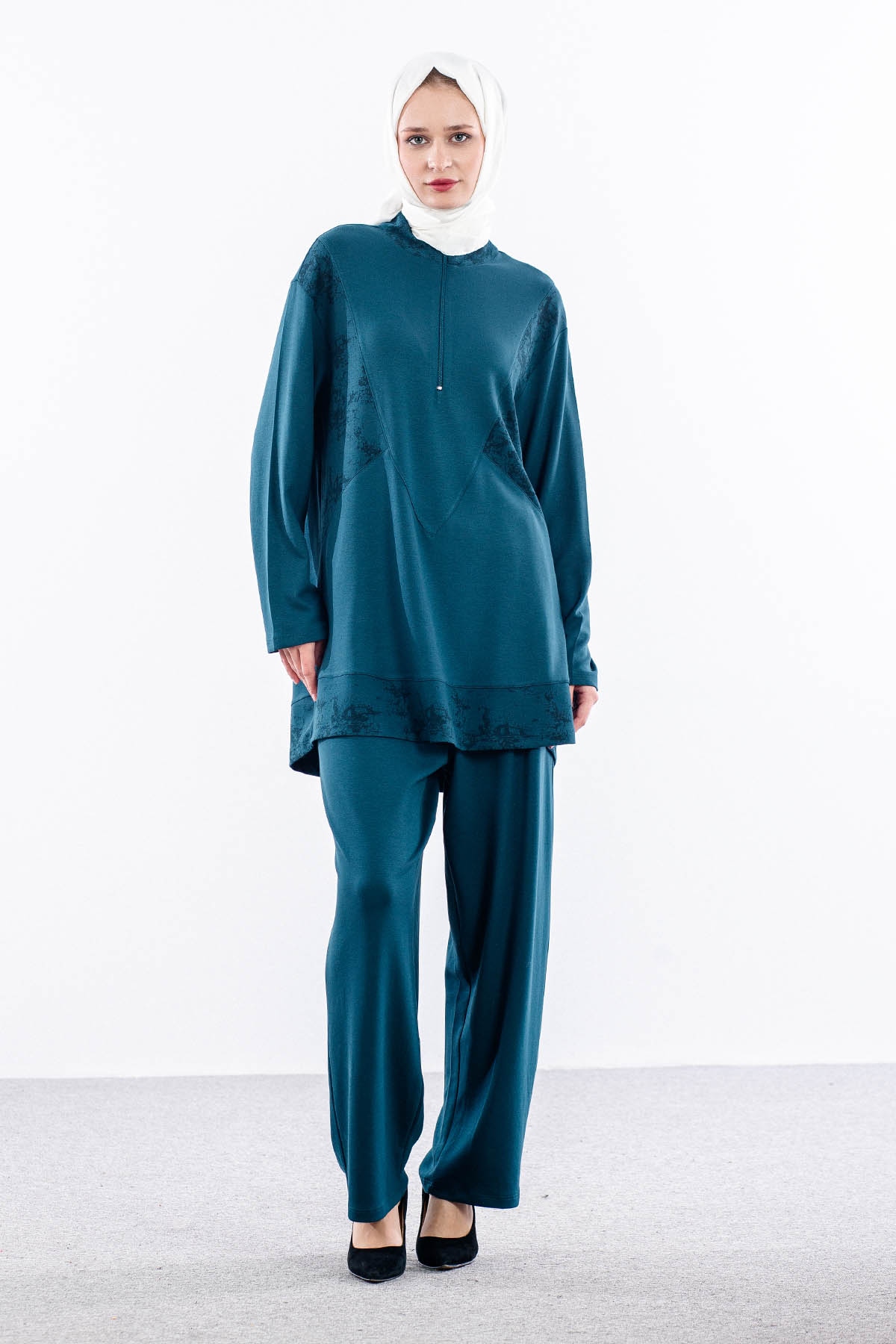2032 Takim 42-48 Yuksek Yaka - Petrol - 1