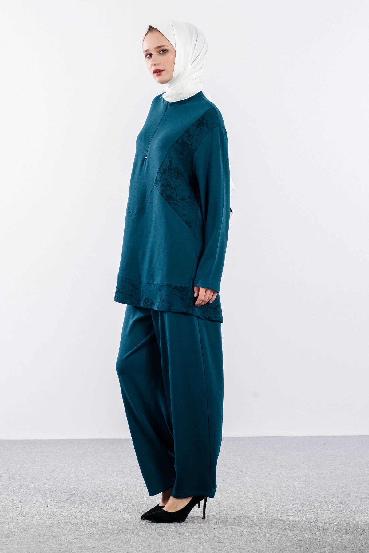 2032 Takim 42-48 Yuksek Yaka - Petrol - 2