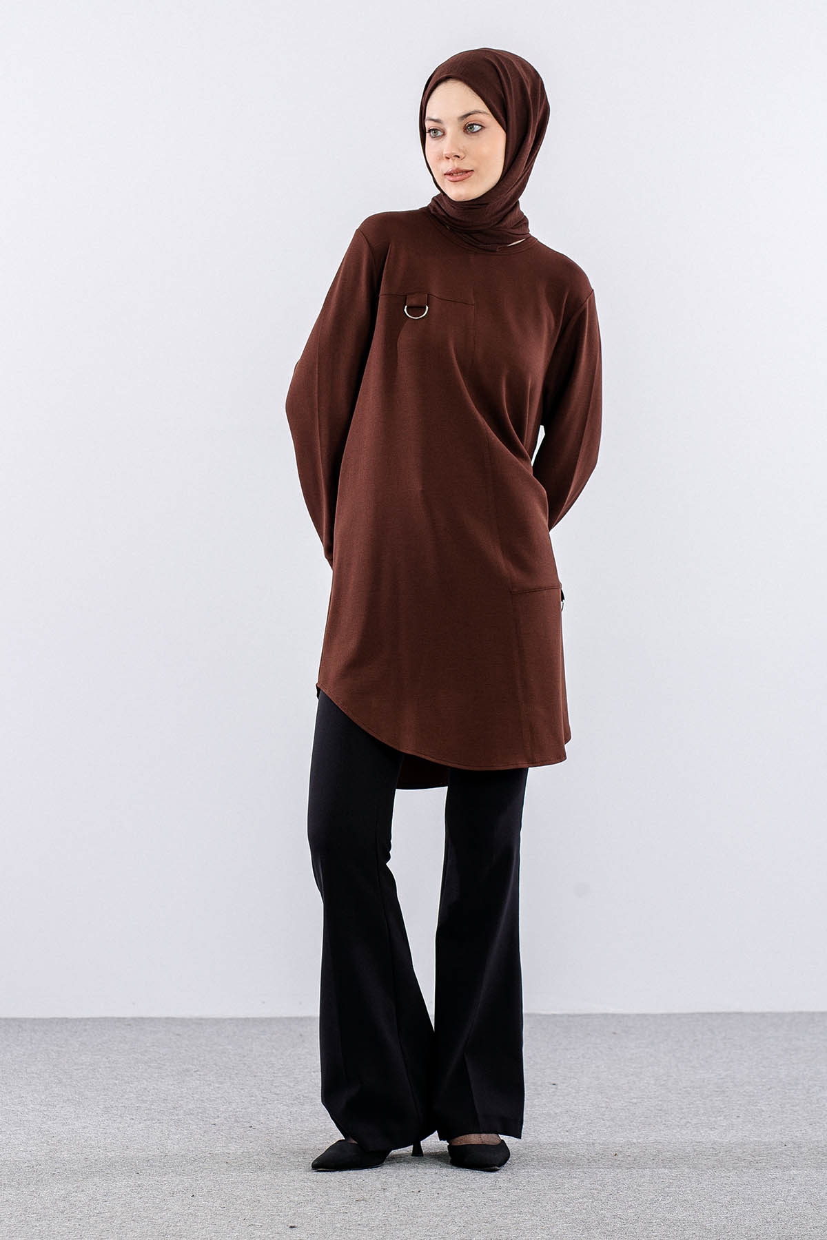 2042 Tunik 44-52 - Kahve - 2