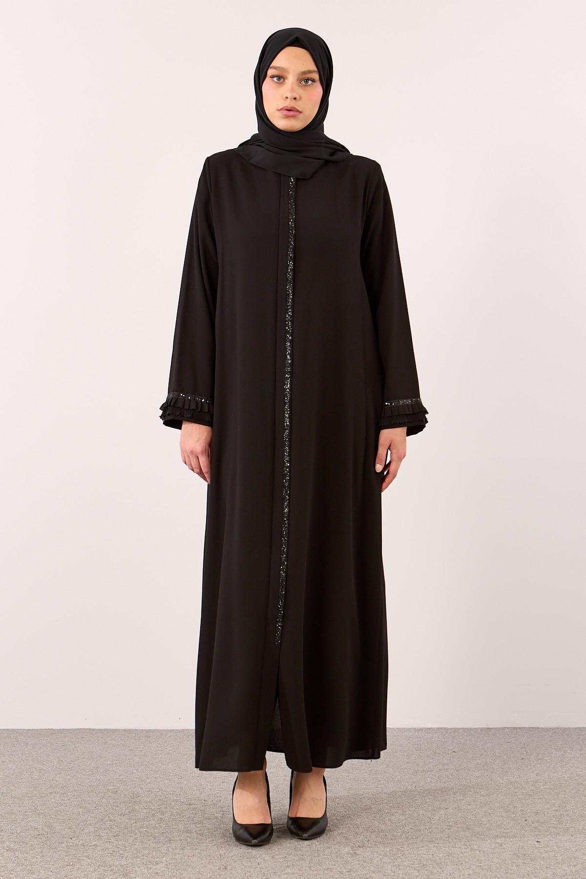 2135 Ferace 44-54 Kol Tas Sifon Detay - Siyah-- - 1