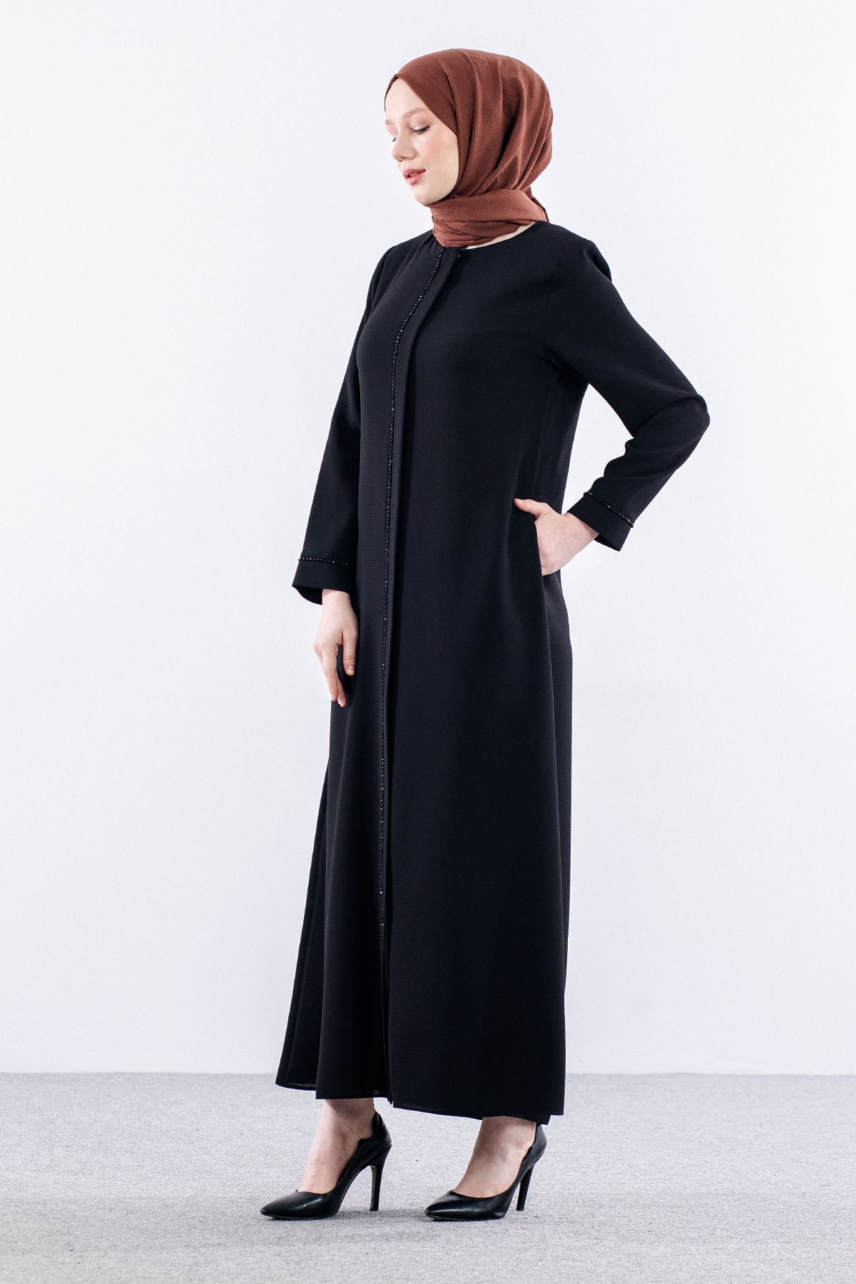 2283 Ferace 42-52 - Siyah - 4