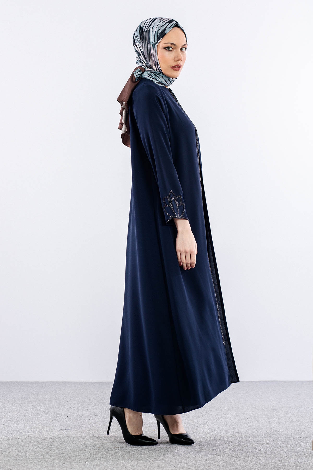 2326 2li̇ Kaftan 42-52 - Lacivert - 2