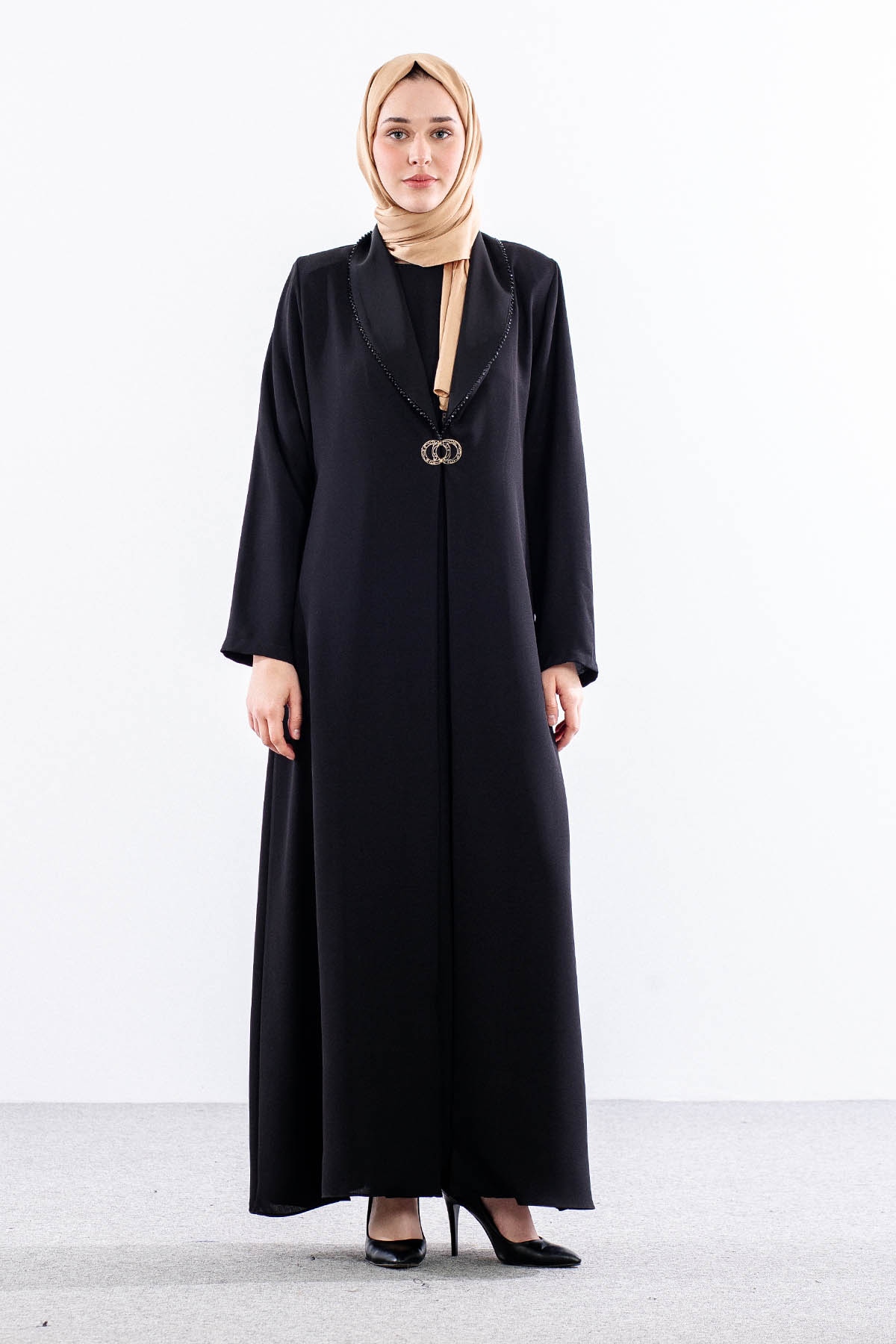 2331 2li̇ şik Kaftan 42-52 - Siyah - 1