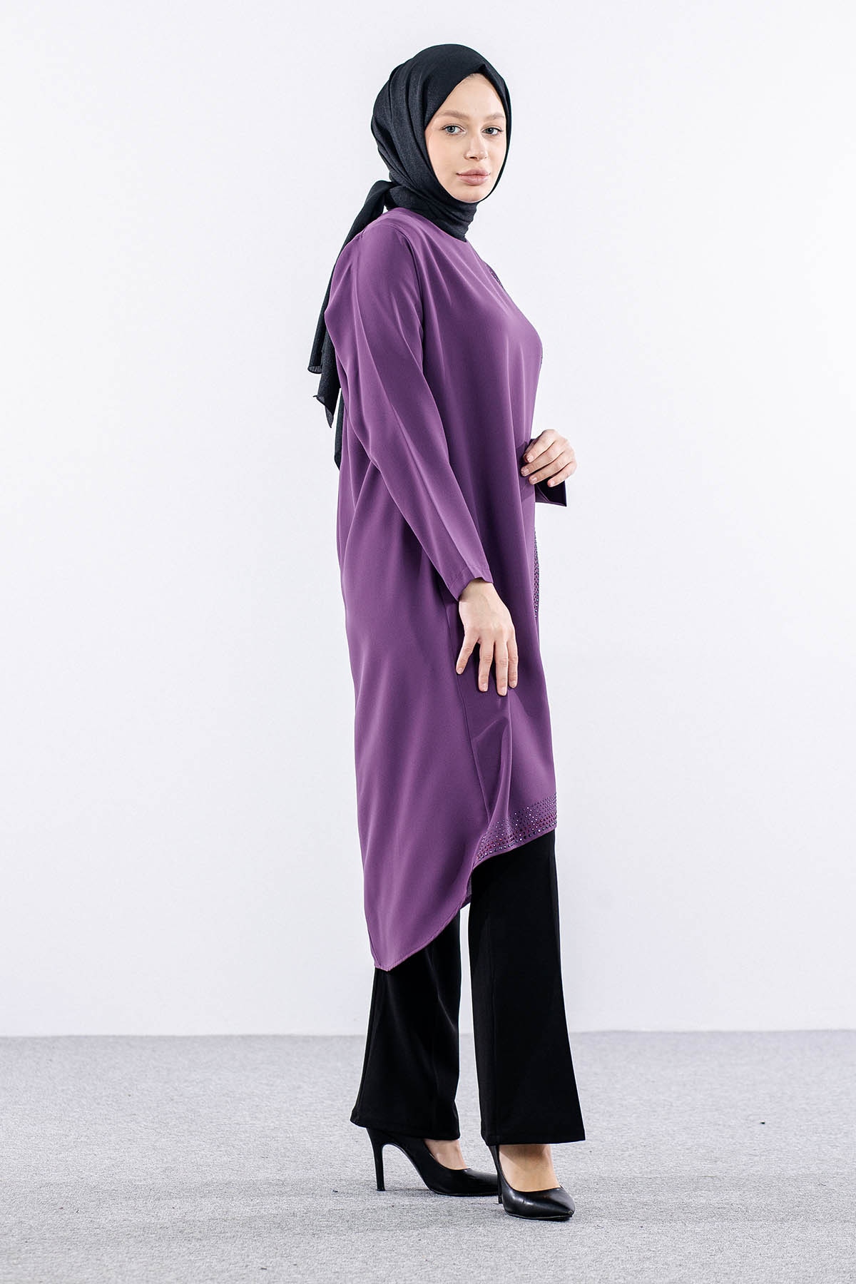 2410 Tunik 42-48 Kapak - Lila - 5