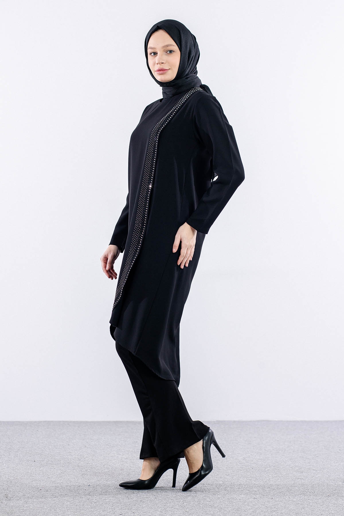 2410 Tunik 42-48 Kapak - Siyah - 3