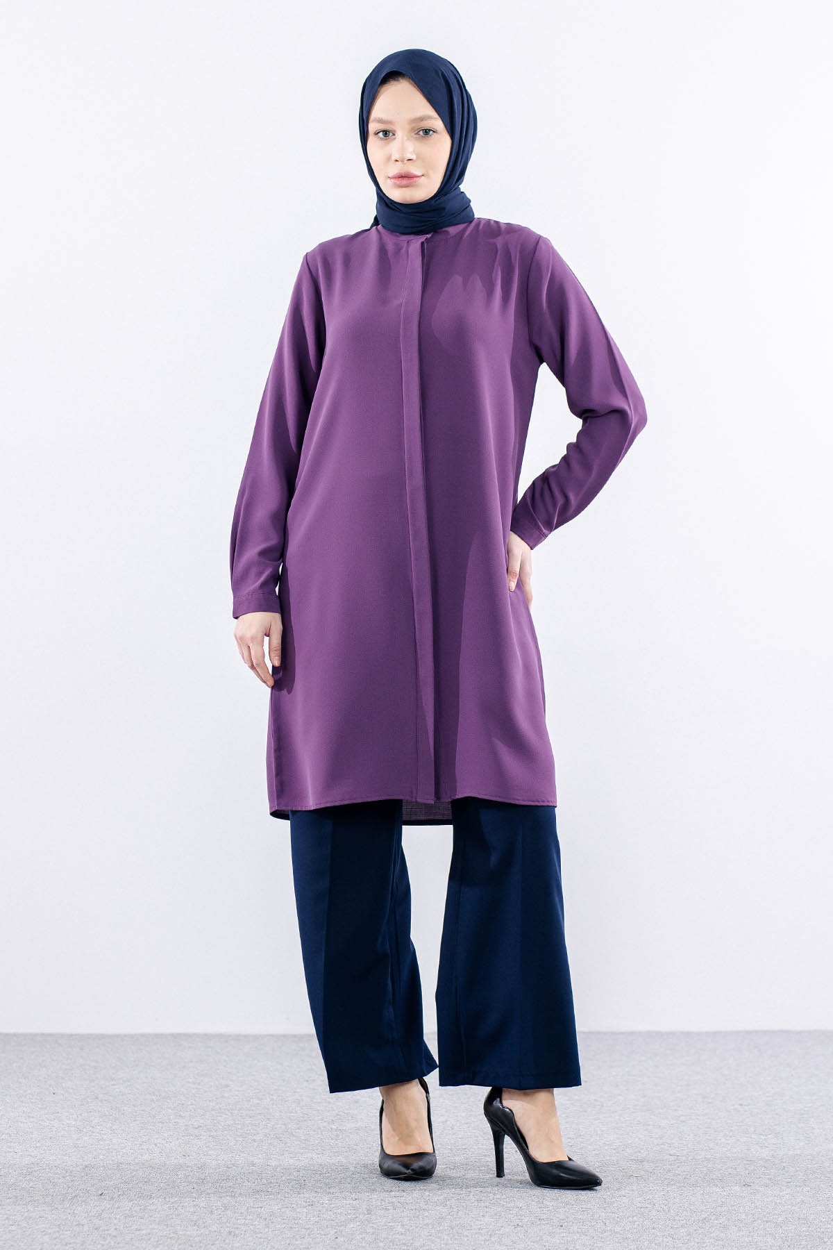 2411 Tunik 42-48 Hakımyk - Lila - 1