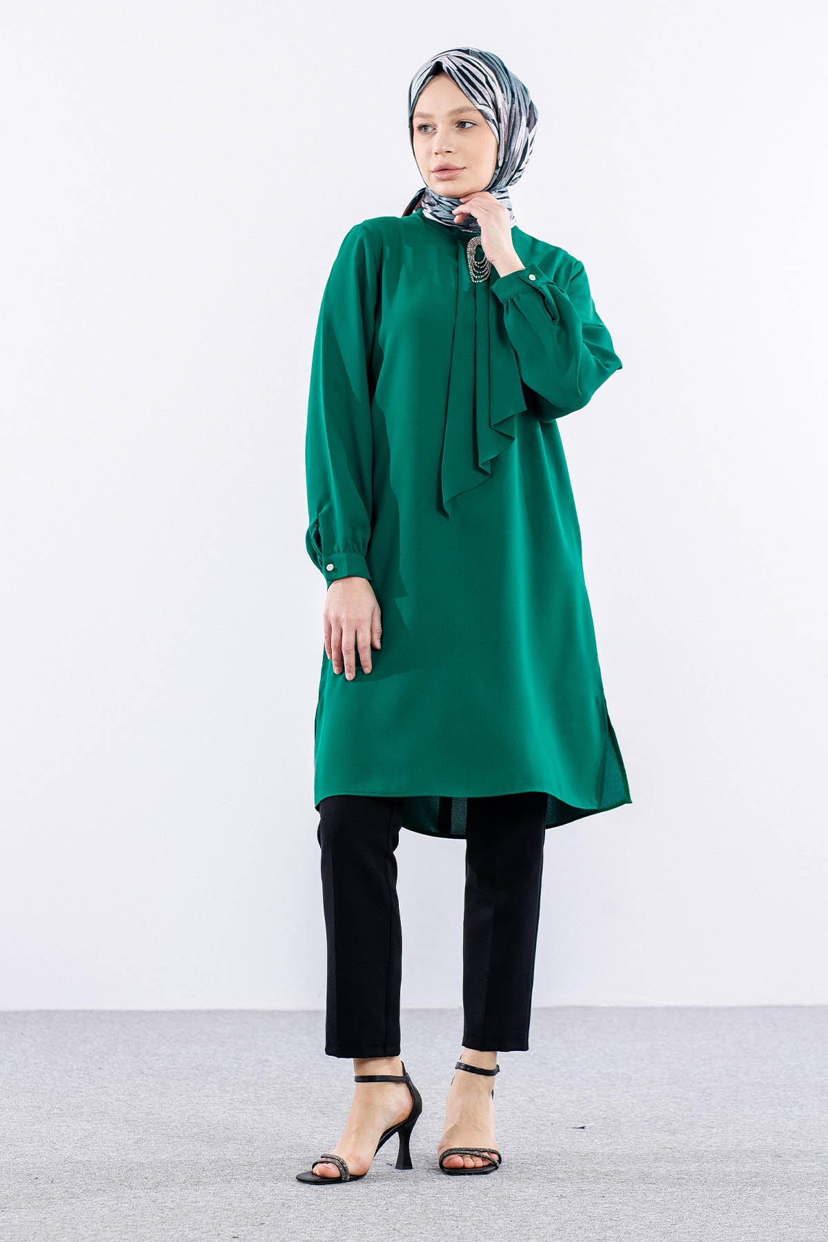 2428 Tunik 42-48 Kravat - Mint - 2