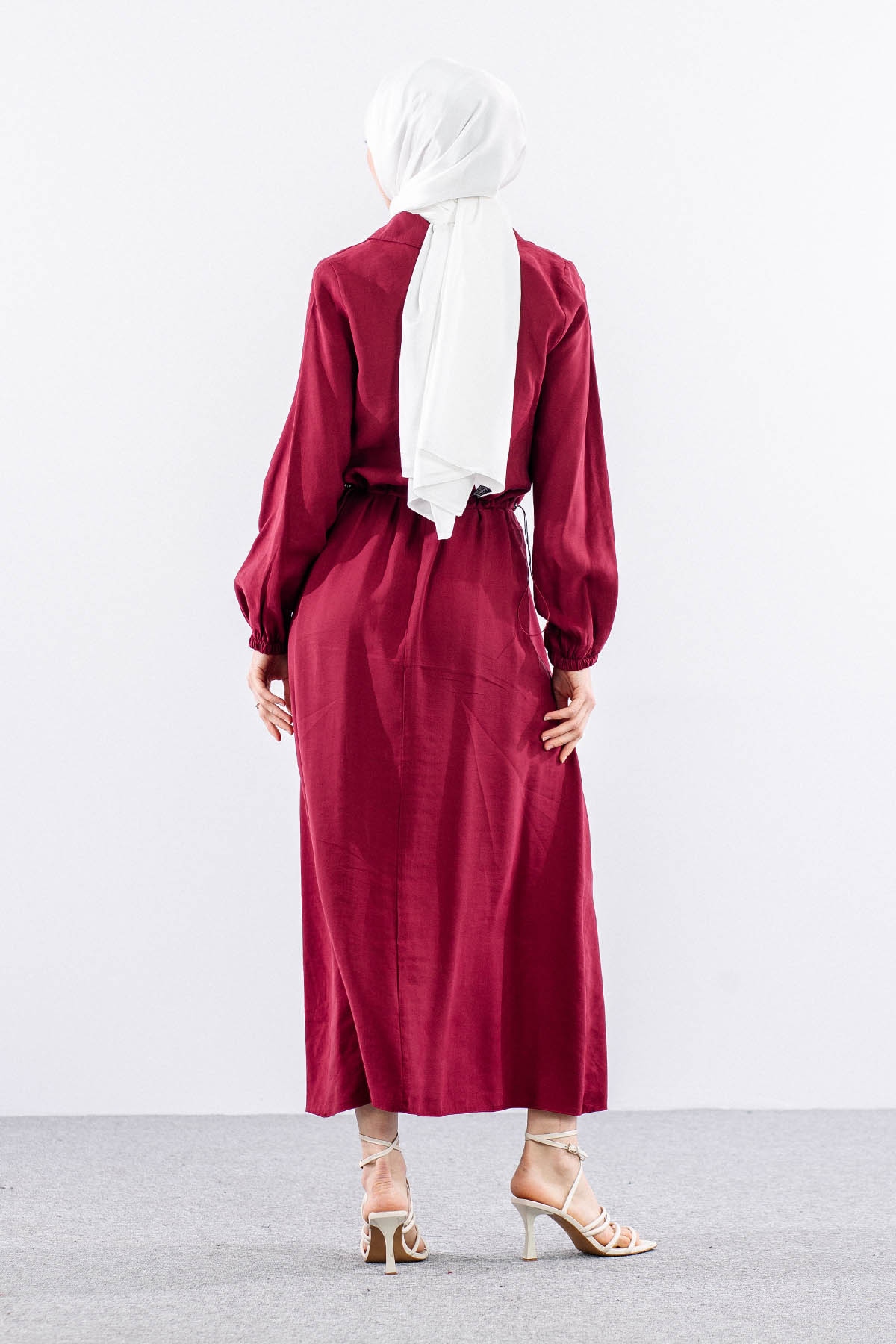 2574 Elbise Takim 38-46 - Bordo - 5