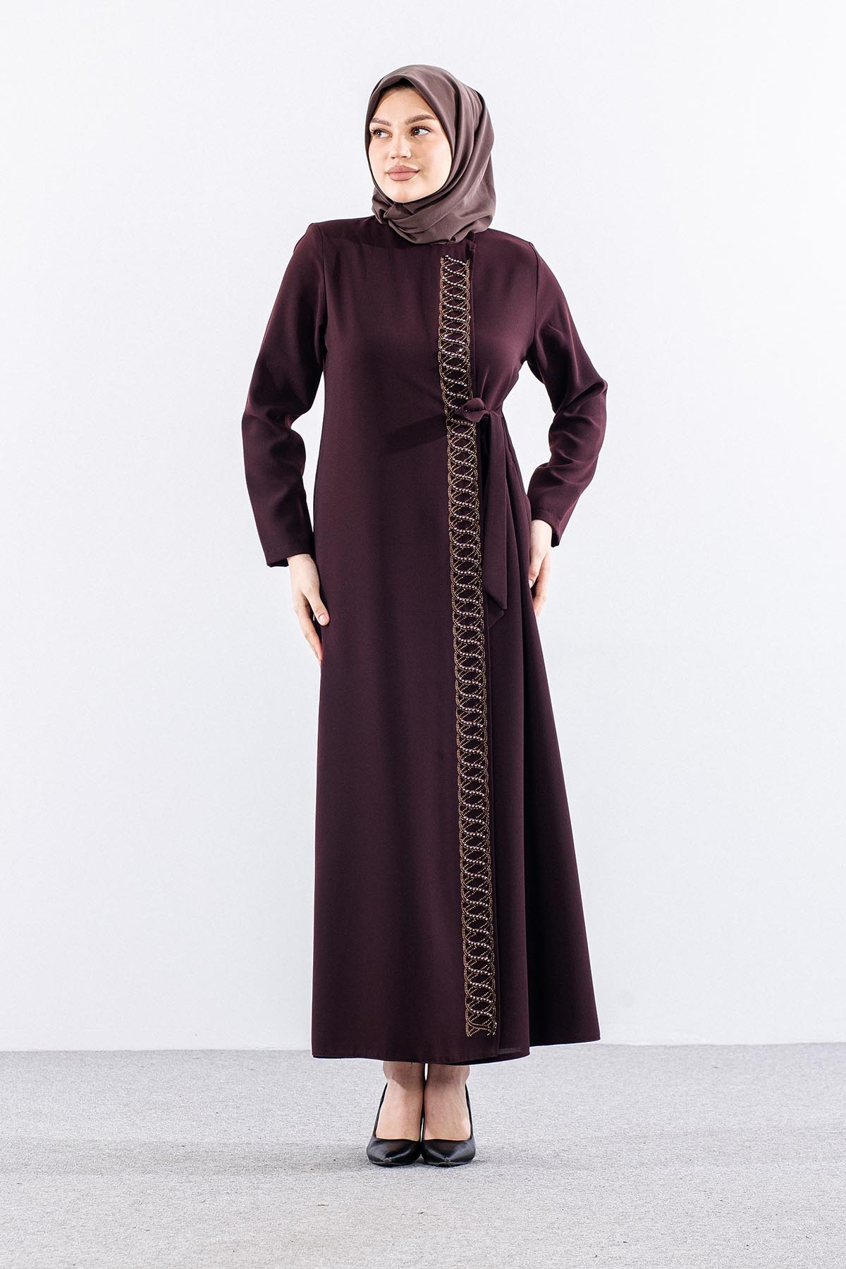 2645 Ferace 42-52 Bagli Tasli - Kahve - 1