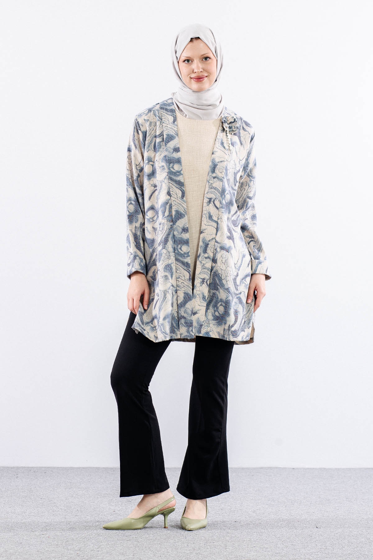 2663 Bayan 2li Bluz L-xl-2xl-3xl - Lacivert - 1