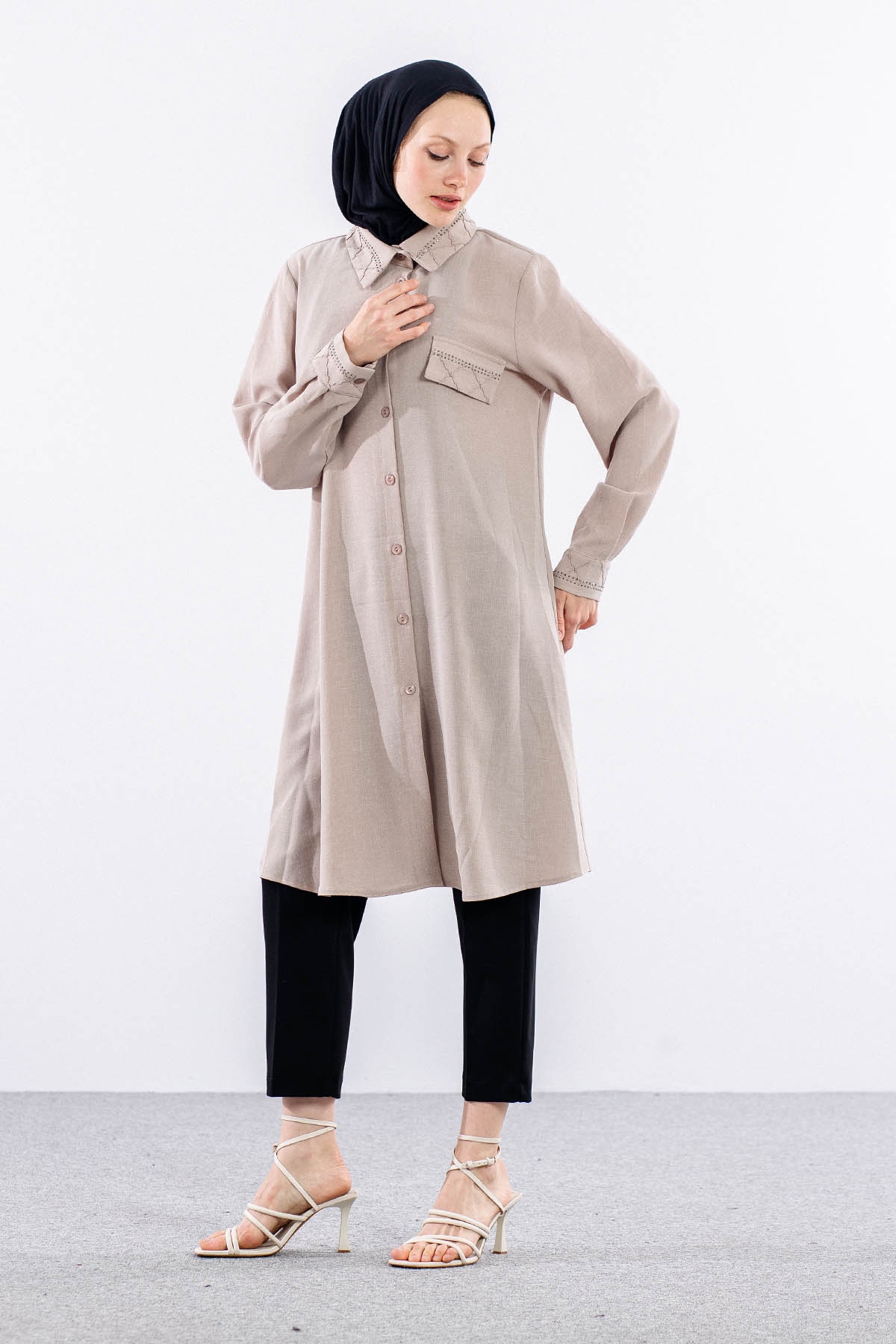 2677 Tunik 44-54 - Bej - 3