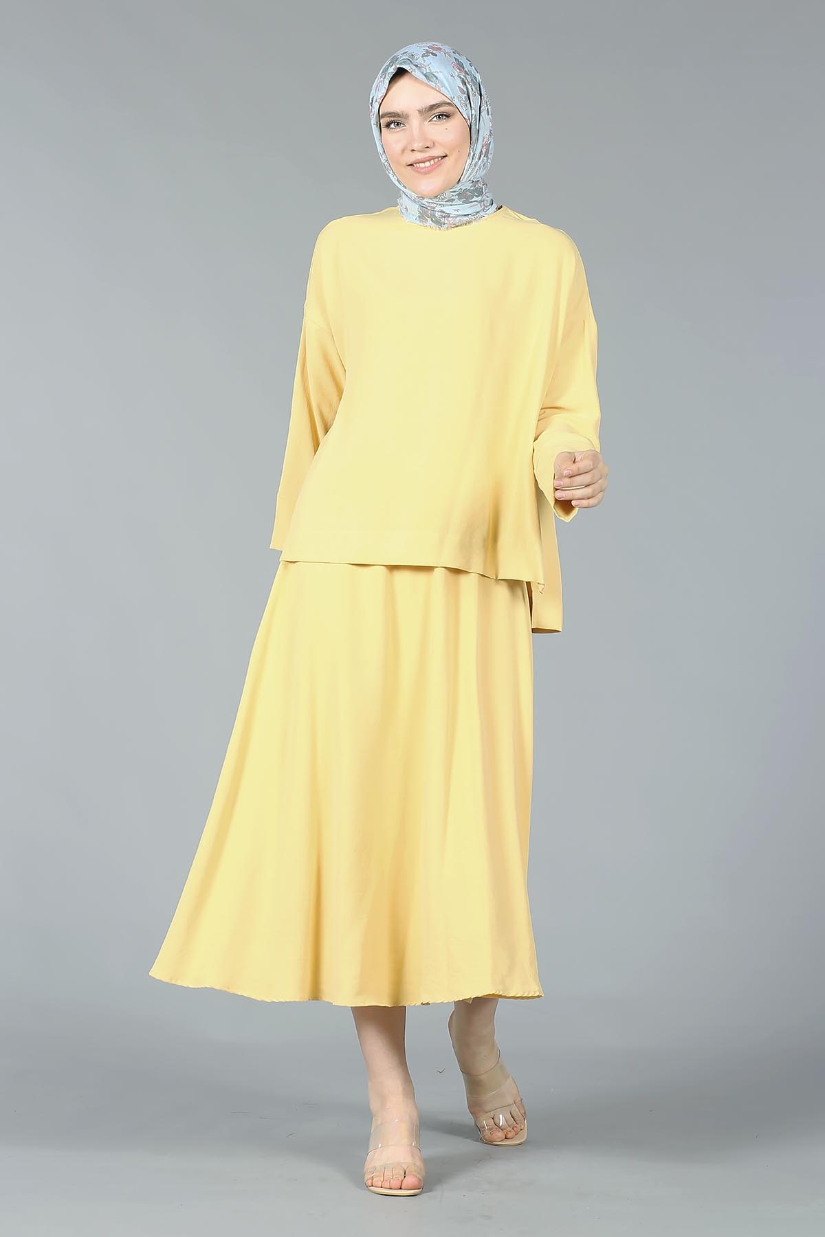 27166 Asimetri Boy Takim S-m-l - Golden - 1