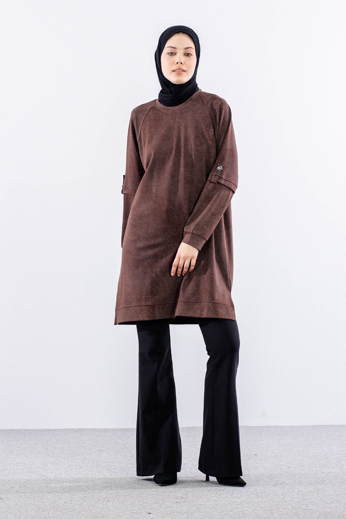 2760 Tuni̇k 44-50 - Kahve - 1