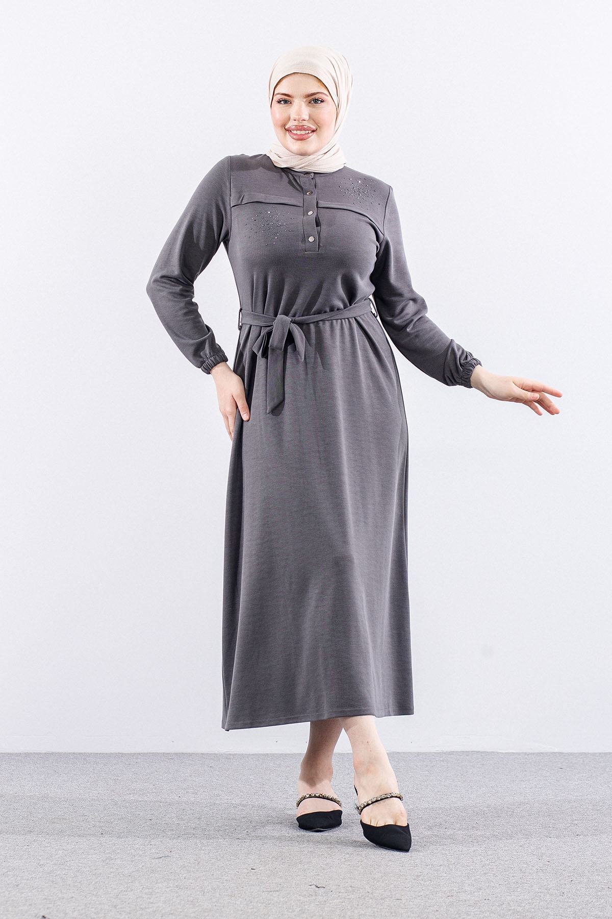 3045 Elbi̇se M-l-xl-2xl - Gri - 2
