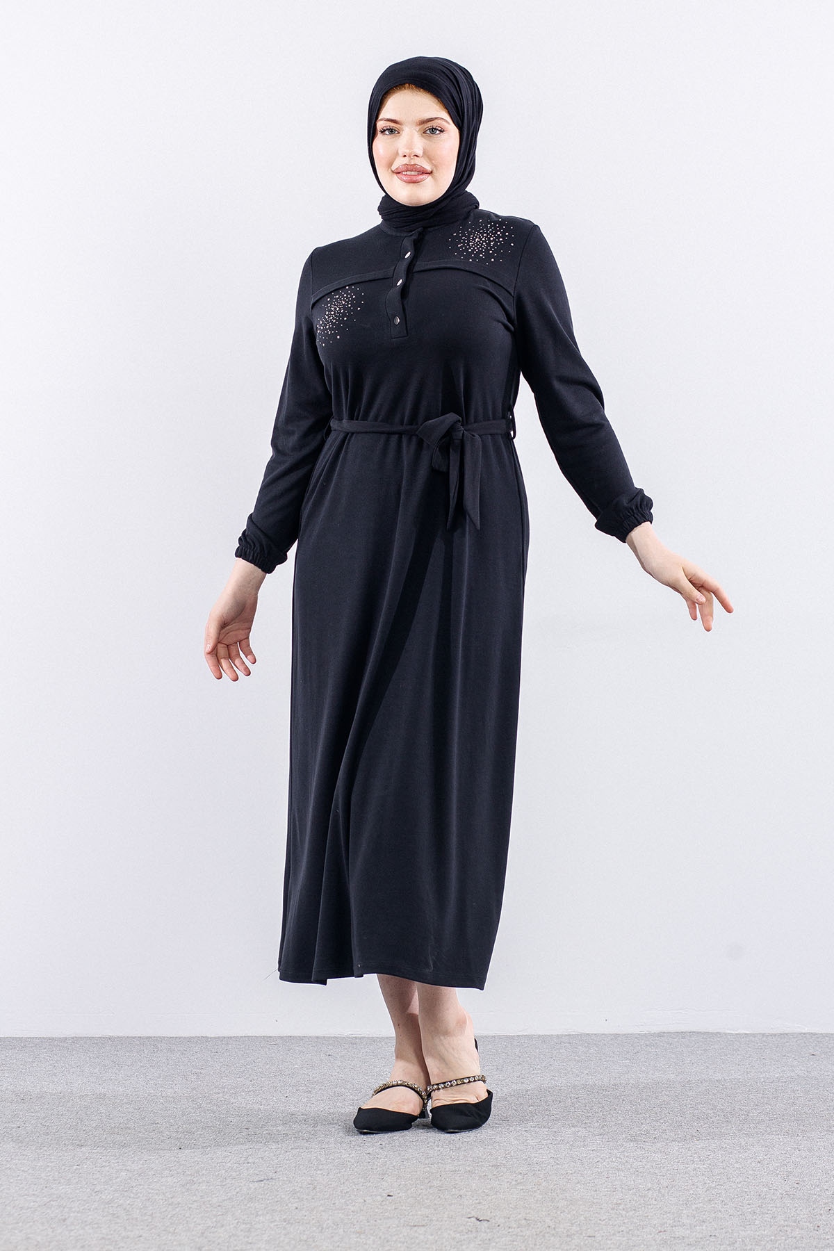 3045 Elbi̇se M-l-xl-2xl - Siyah - 2