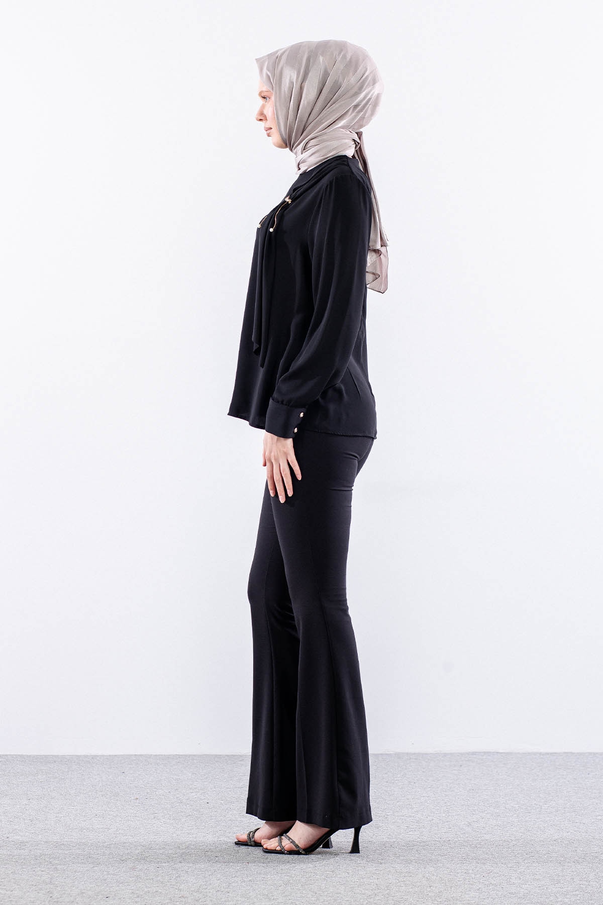 3063 Bluz 42-50 Zıkzak Bros - Siyah - 3
