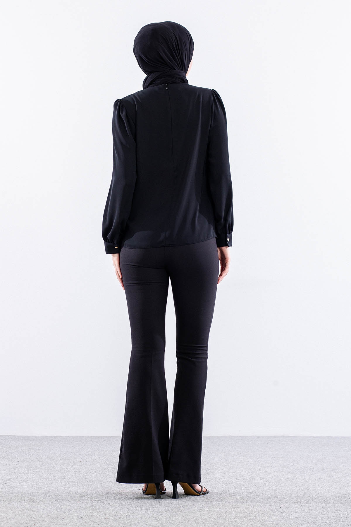 3073 Bluz 40-48 - Siyah - - 4