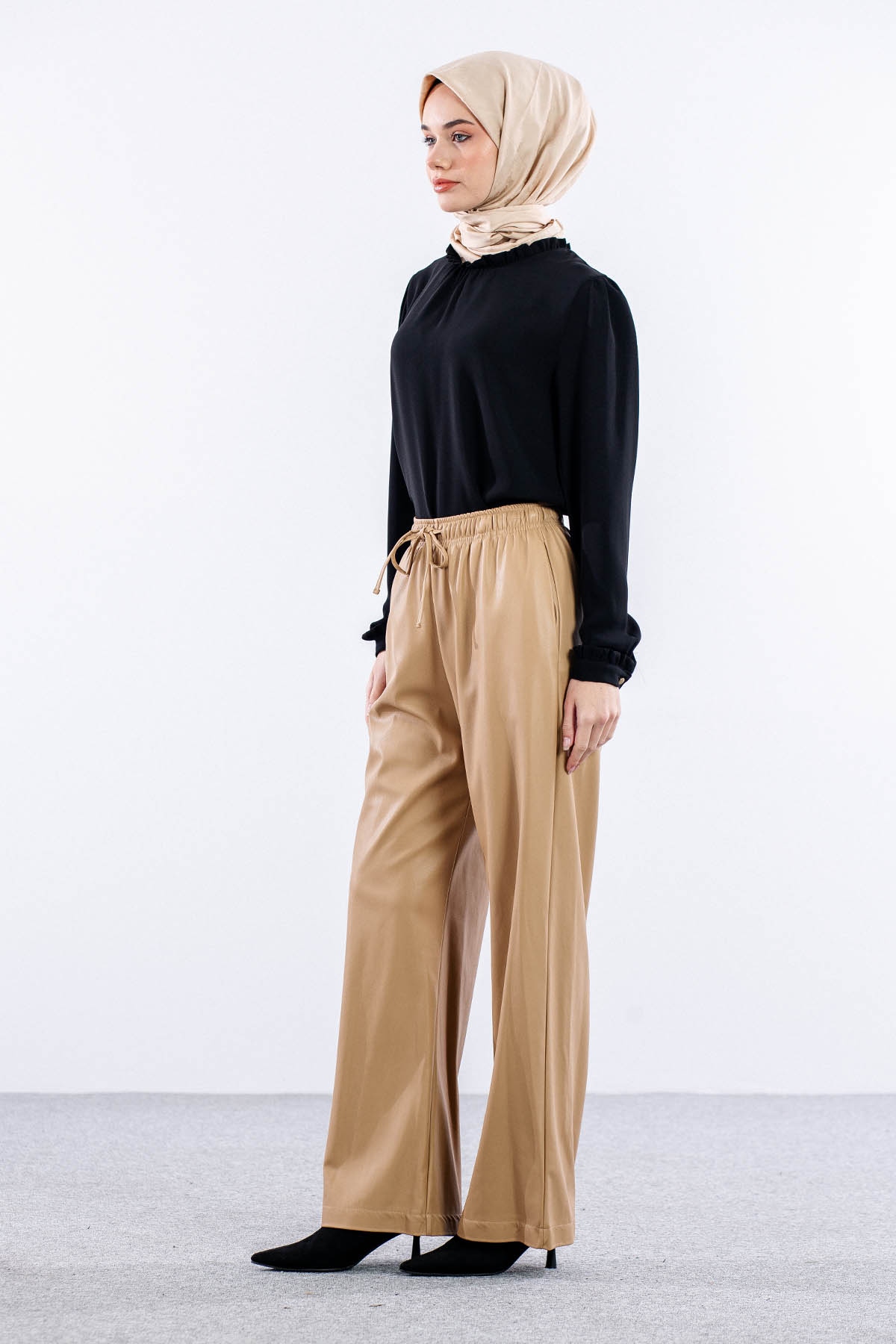 33323 Deri Pantolon S-m-l-xl - Toprak - 3