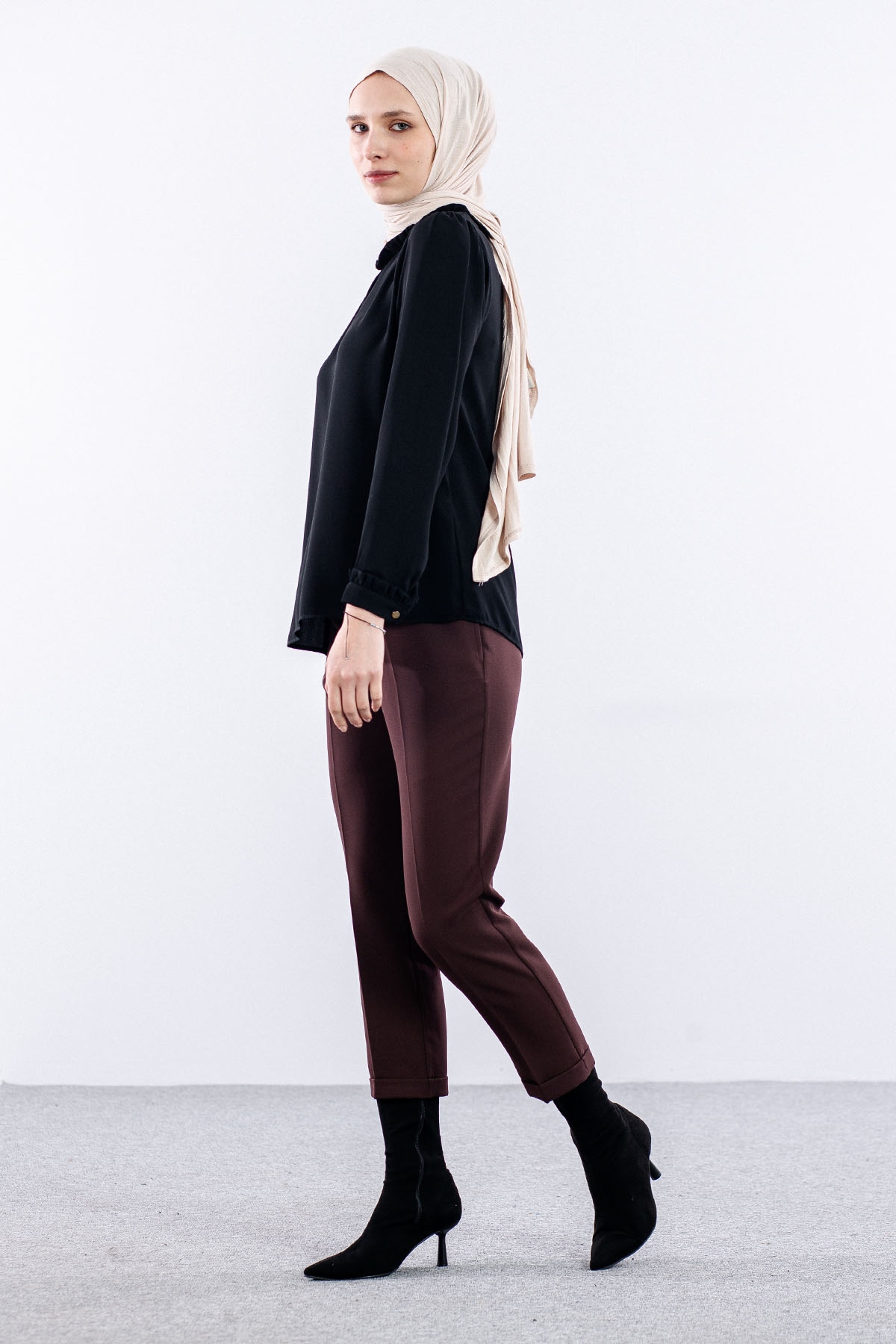 3335 Pantolon 38-48 Lstk - Kahve - 3