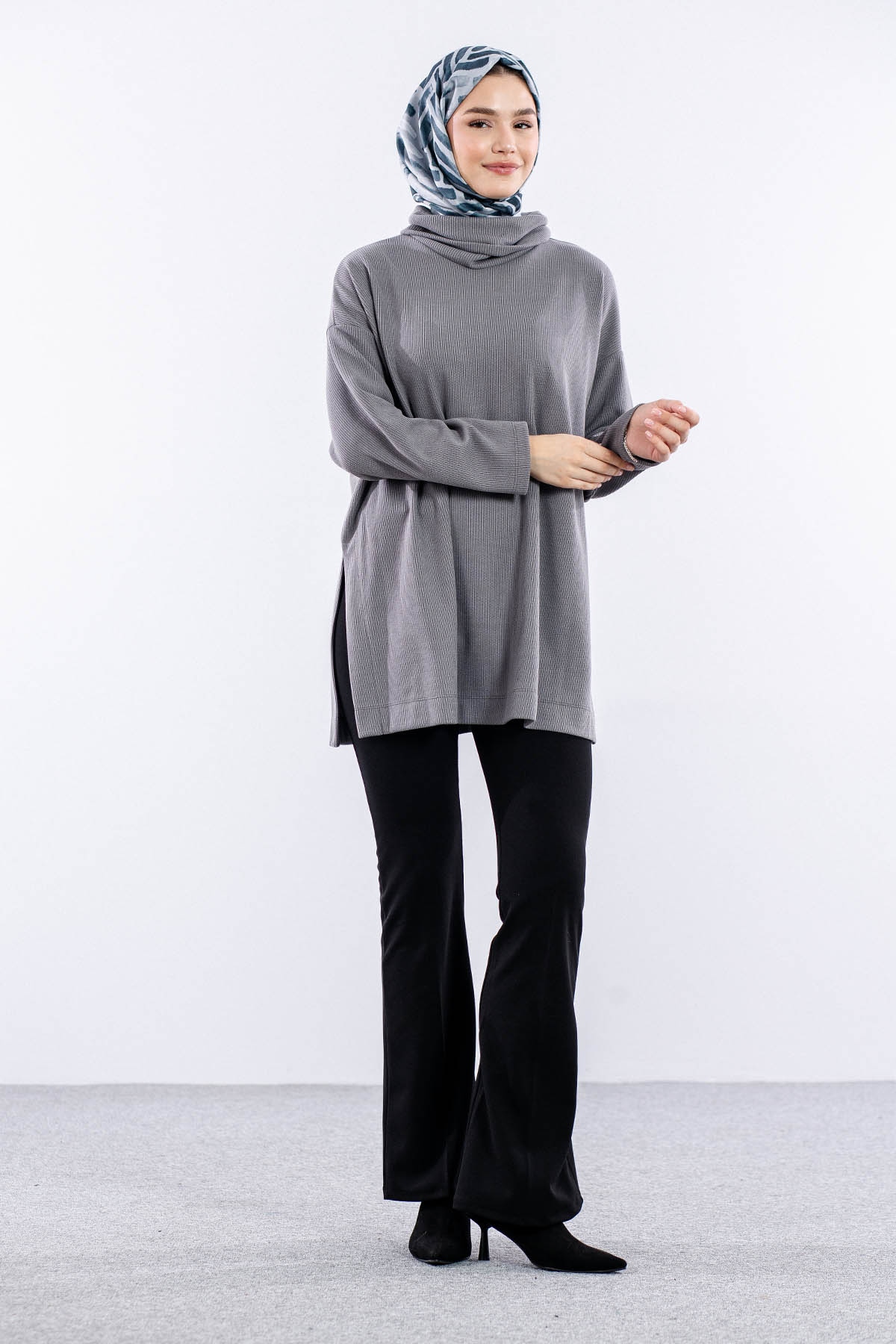 33837 Tunik Tek - Gri - 1
