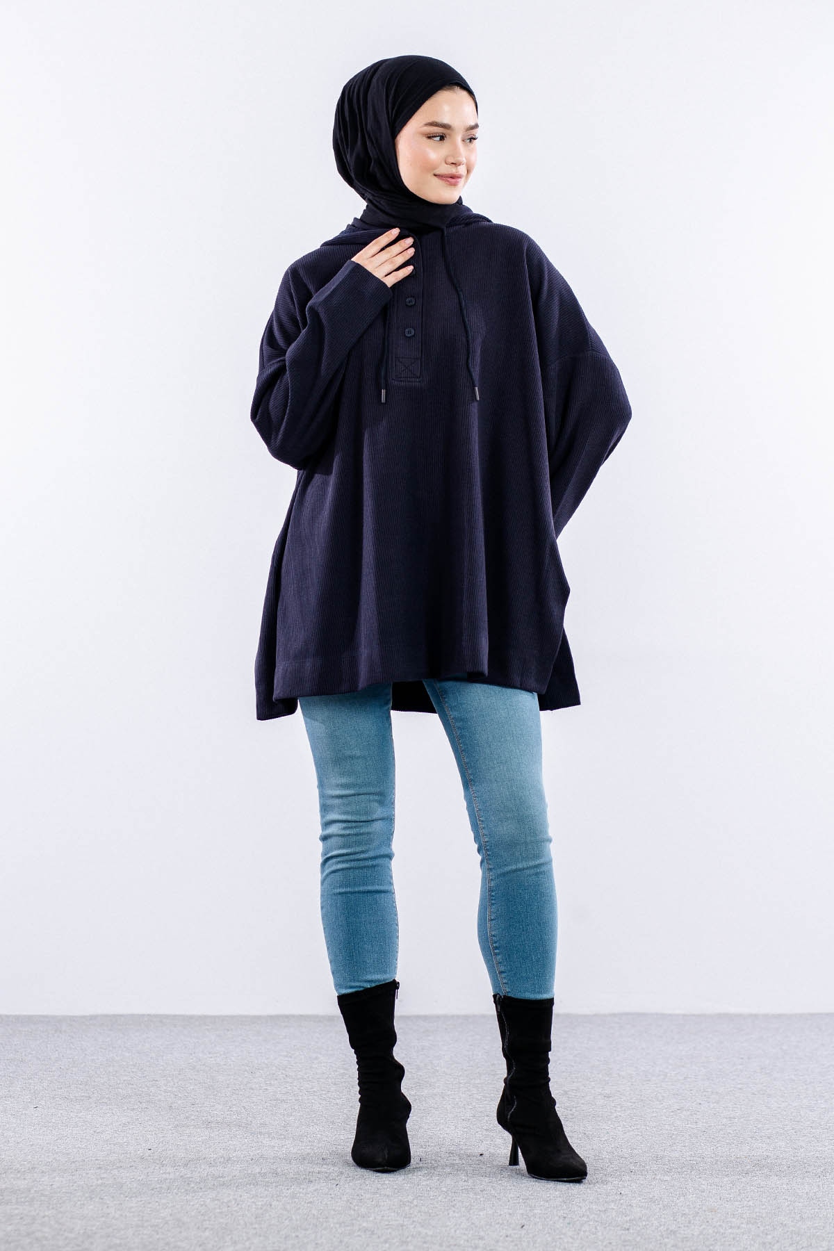 33845 Sw Tunik Tek - Lacivert - 1