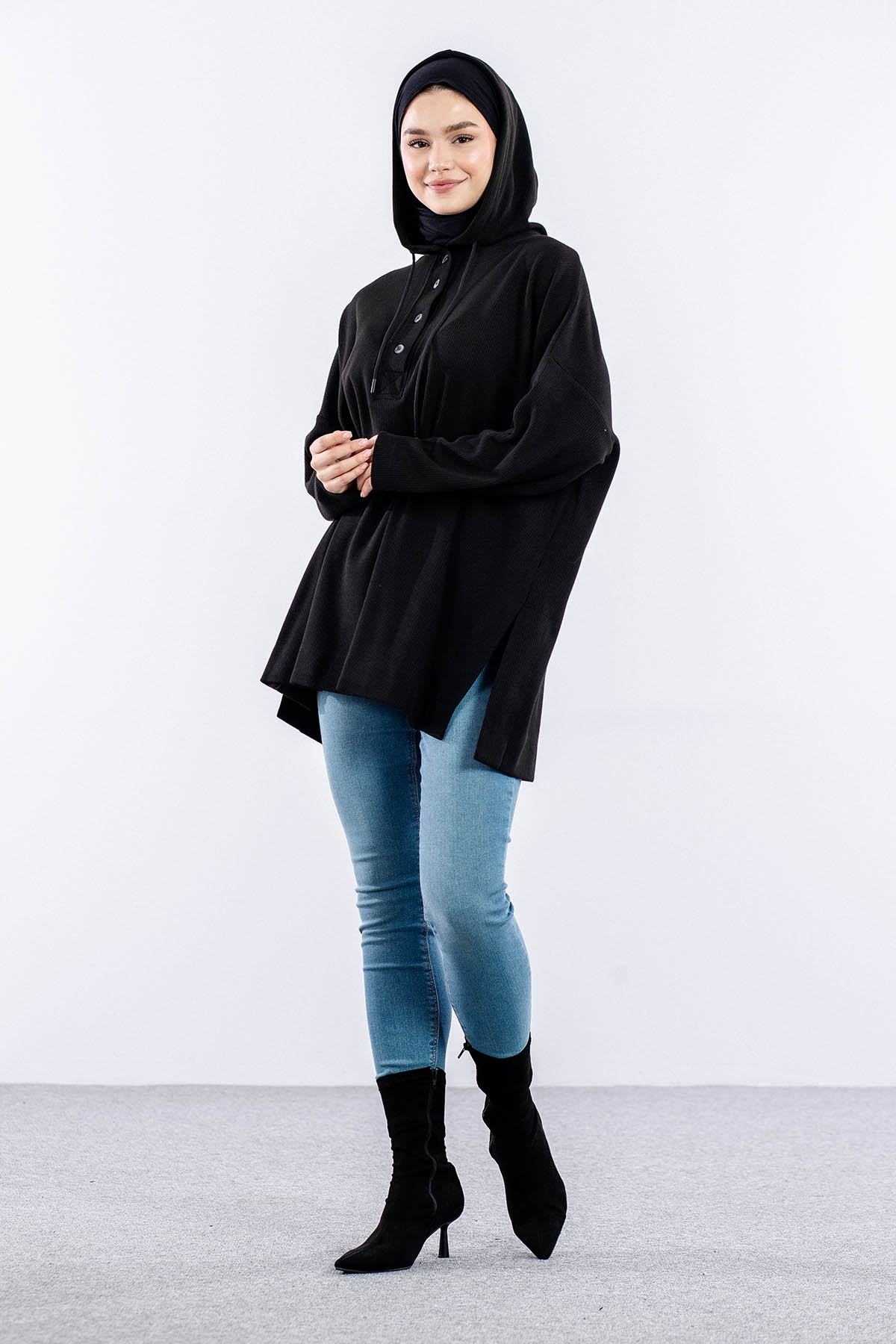 33845 Sw Tunik Tek - Siyah - 3