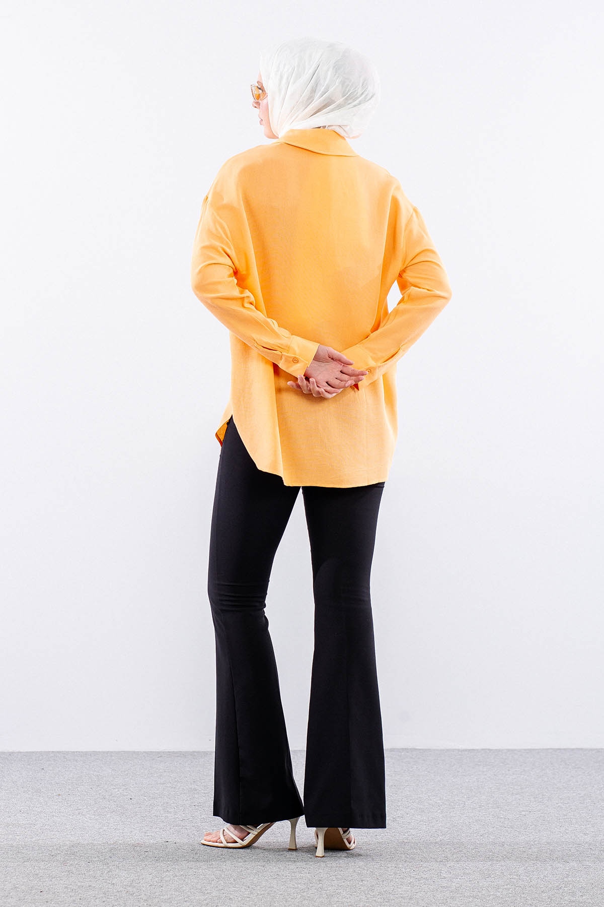 35842 Oversize Basic Gömlek Tek - Smoothie - 5