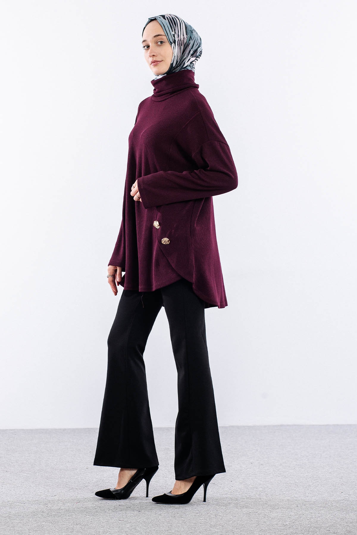 36070 Tunik Tek - Bordo - 4