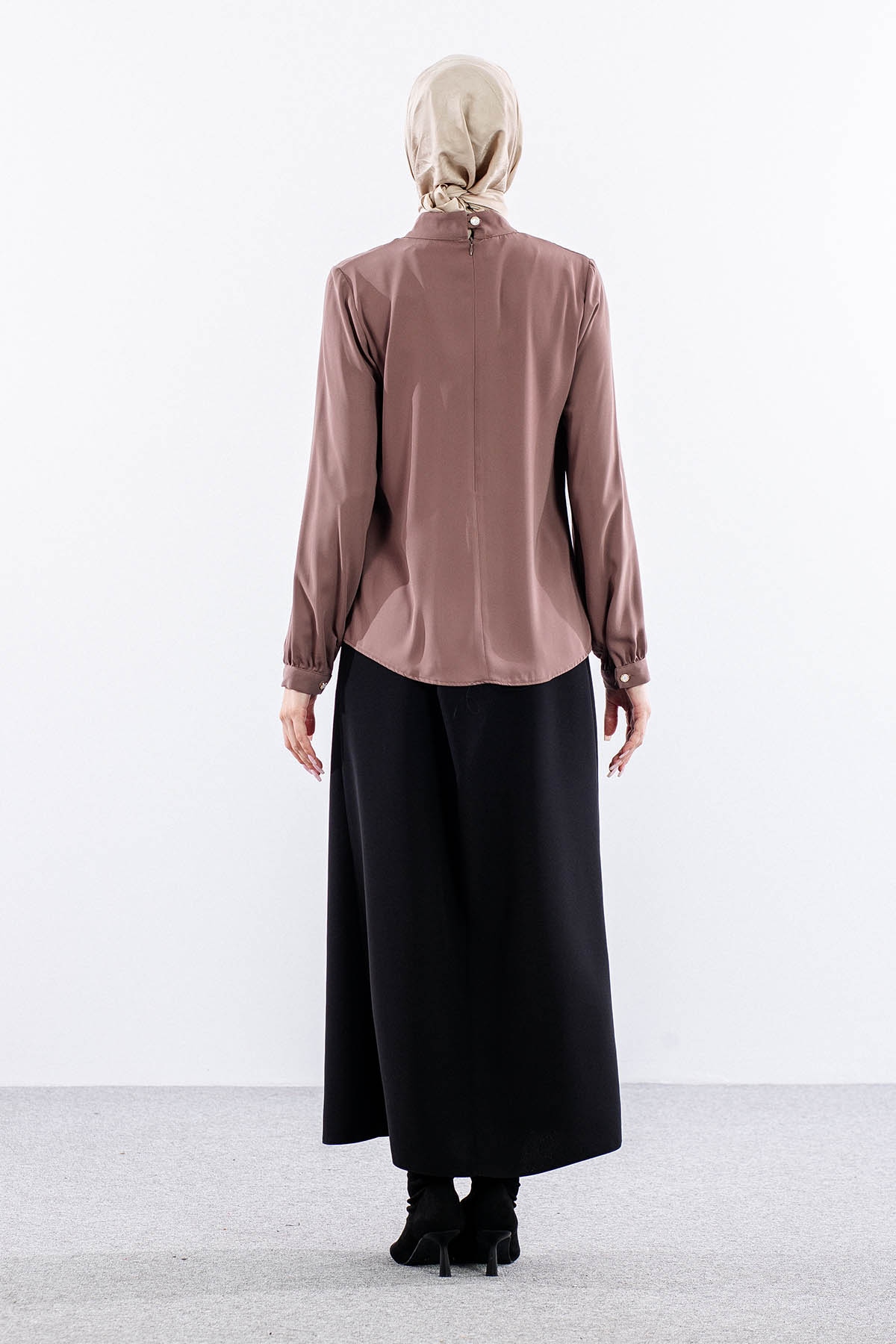 4100 Bluz 40-48 - Kahve - - 6