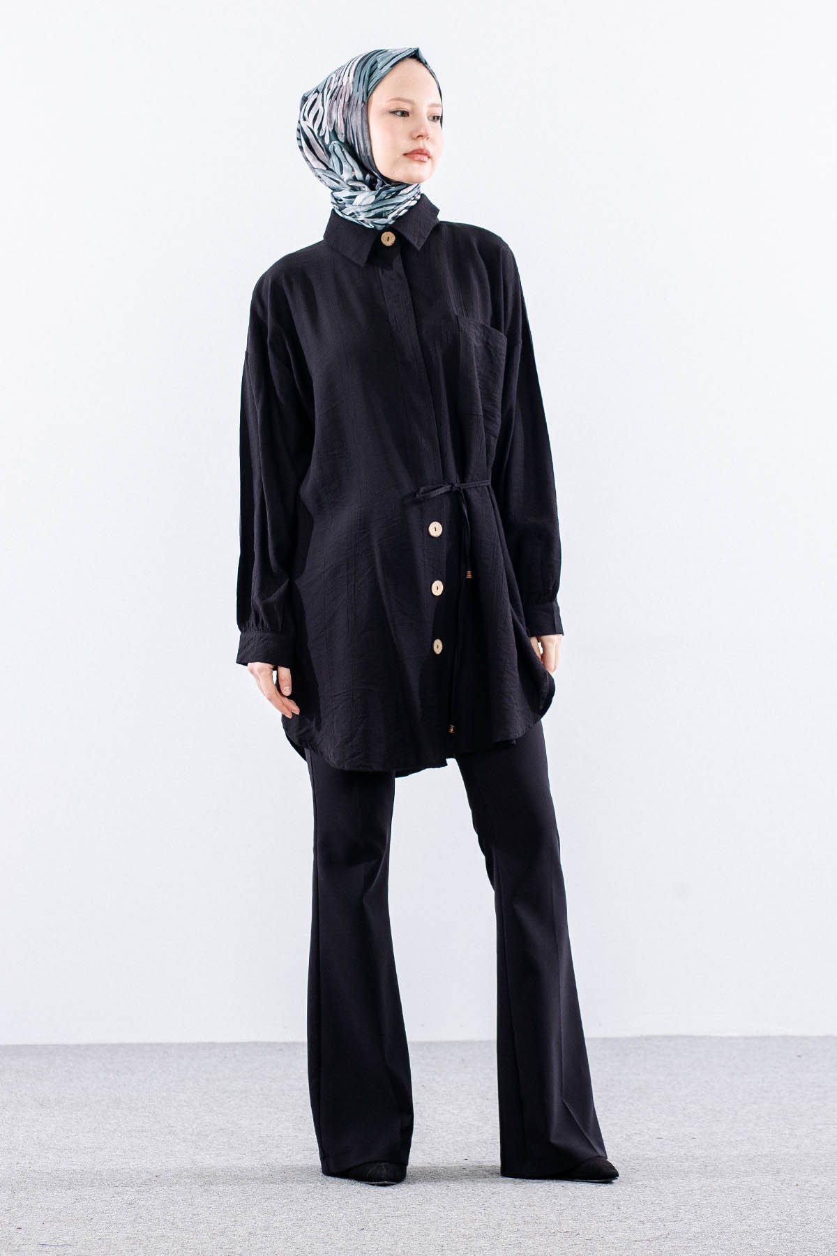 5009 Tunik 42-50 - Siyah - 2