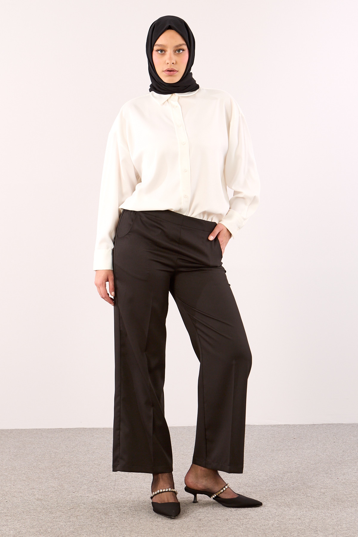 5016 Pantolon 40-50 - Siyah - 1