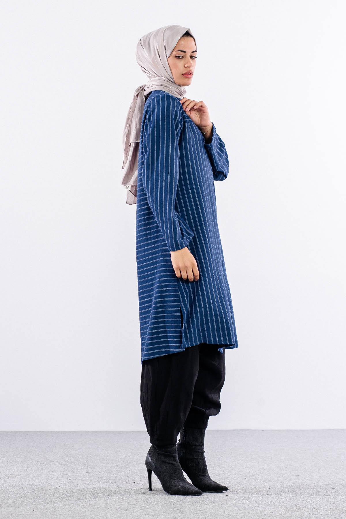 5311 Tunik 46-52 çizgi - Lacivert - 3