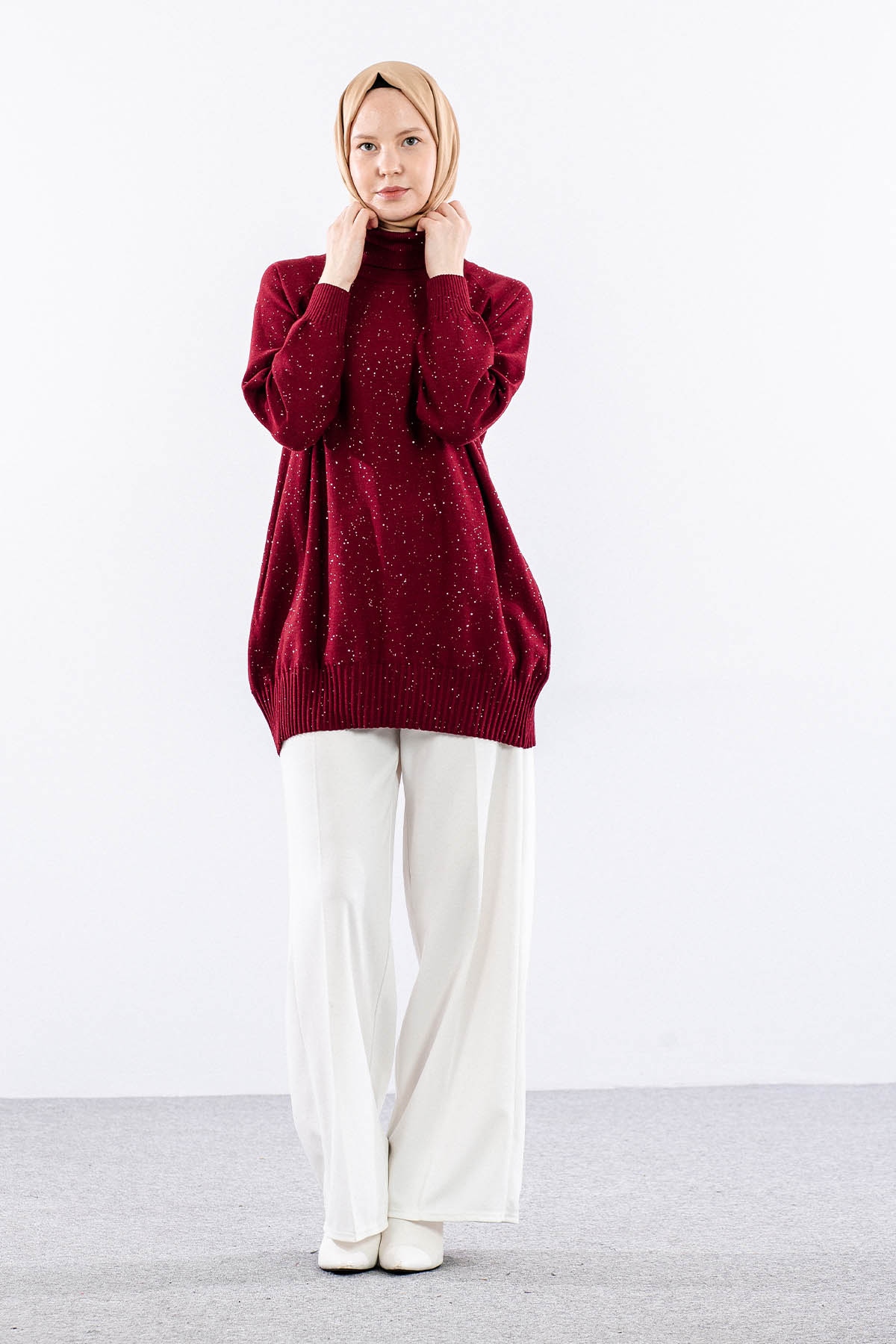 7350 Triko Kazak Tek - Bordo - 2