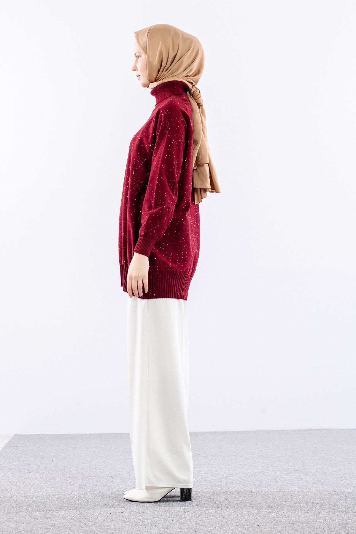 7350 Triko Kazak Tek - Bordo - 4