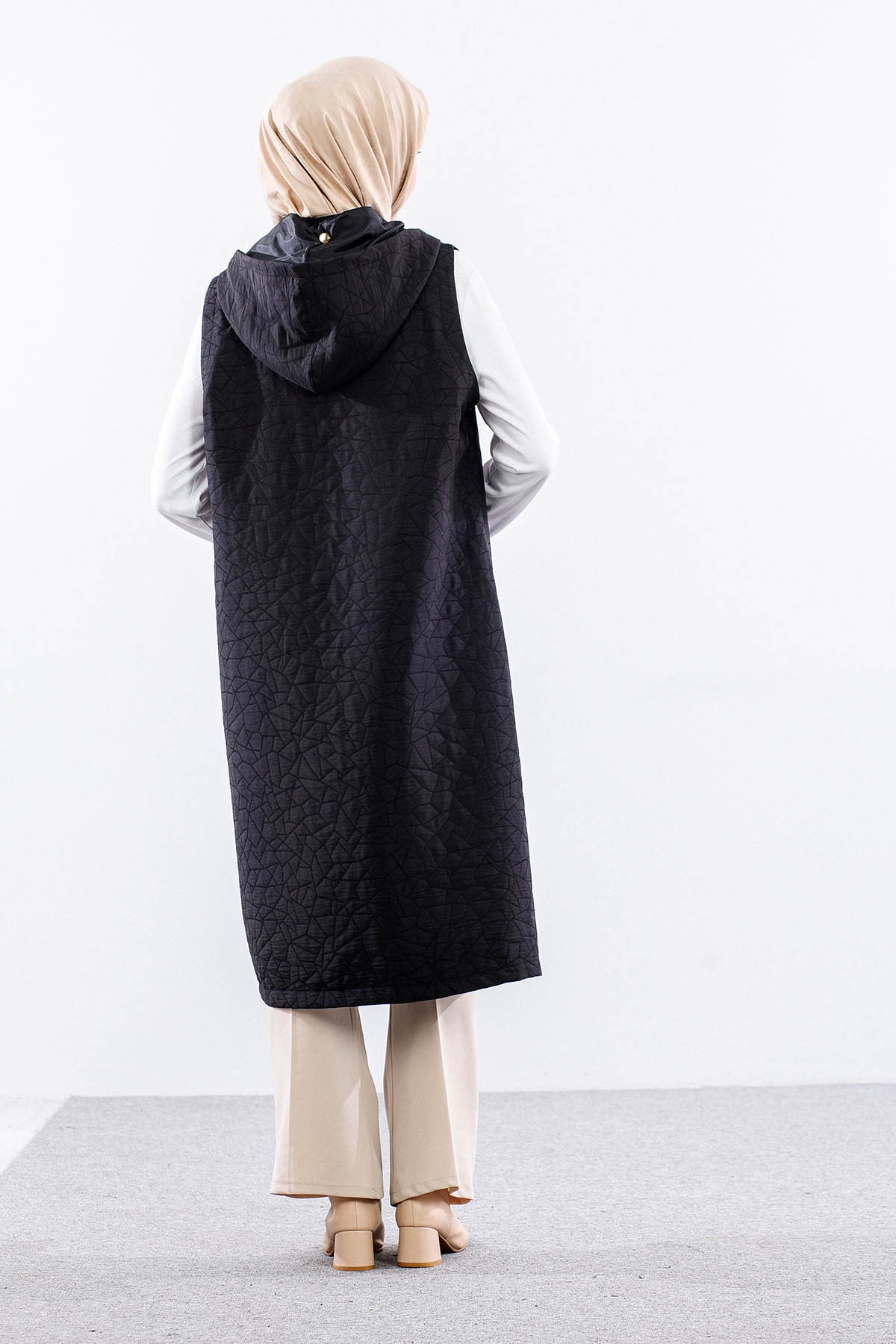 8005 Kapitone Yelek 46-52 - Siyah - 5
