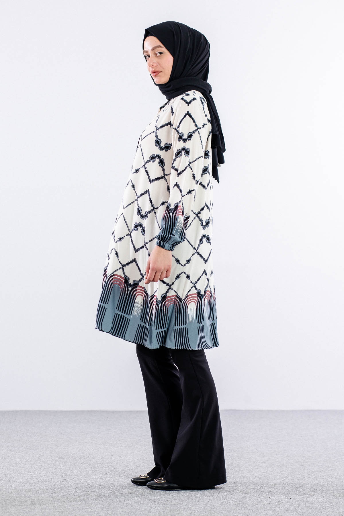 8440 Tunik 44-52 Dsn - Gri - 3