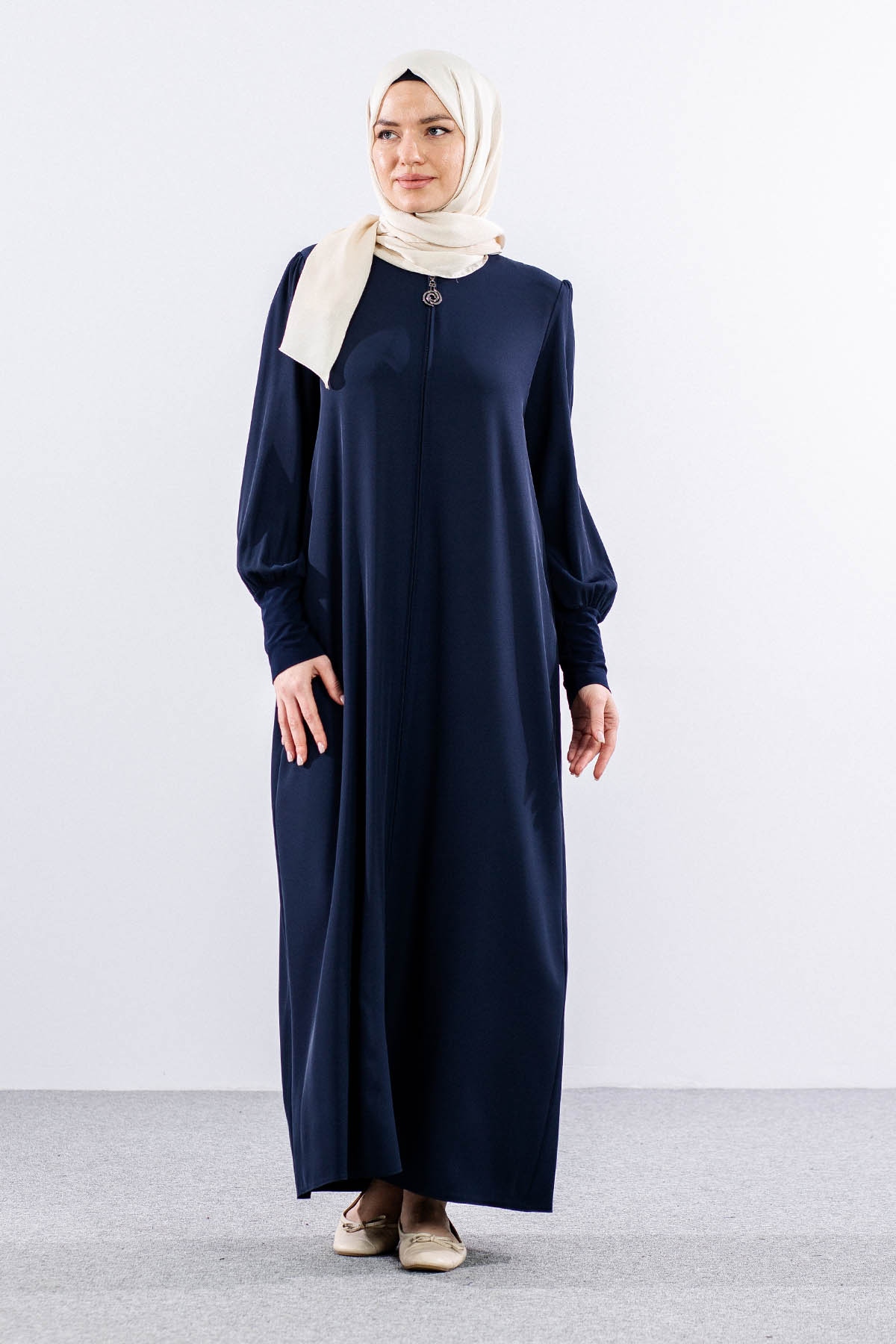 9168 Bayan Ferace 38-46 - Lacivert - 1