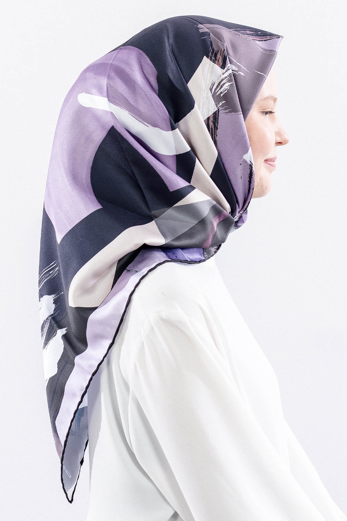 Dg14819 Polyester Eşarp Cizgi - Haki - 3