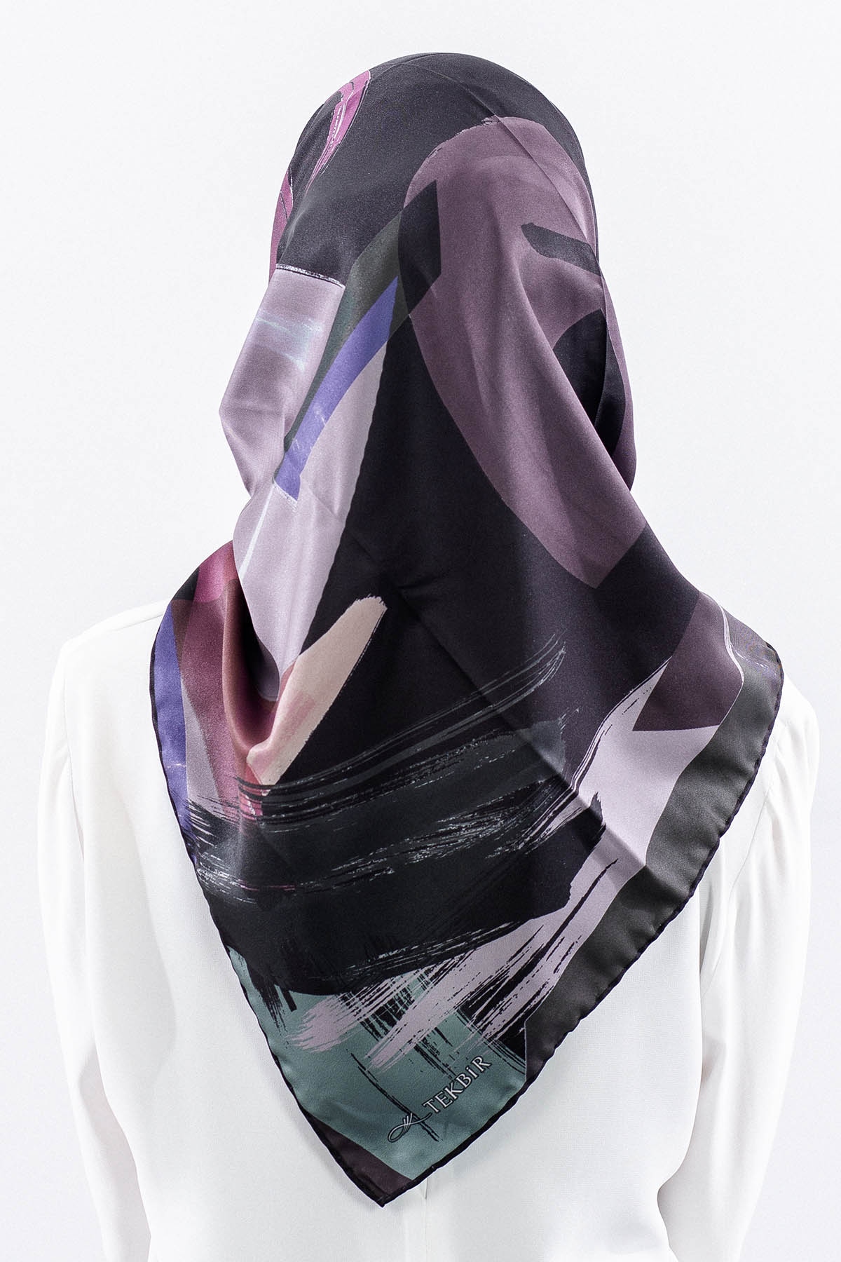 Dg14819 Polyester Eşarp Cizgi - Siyah - 4