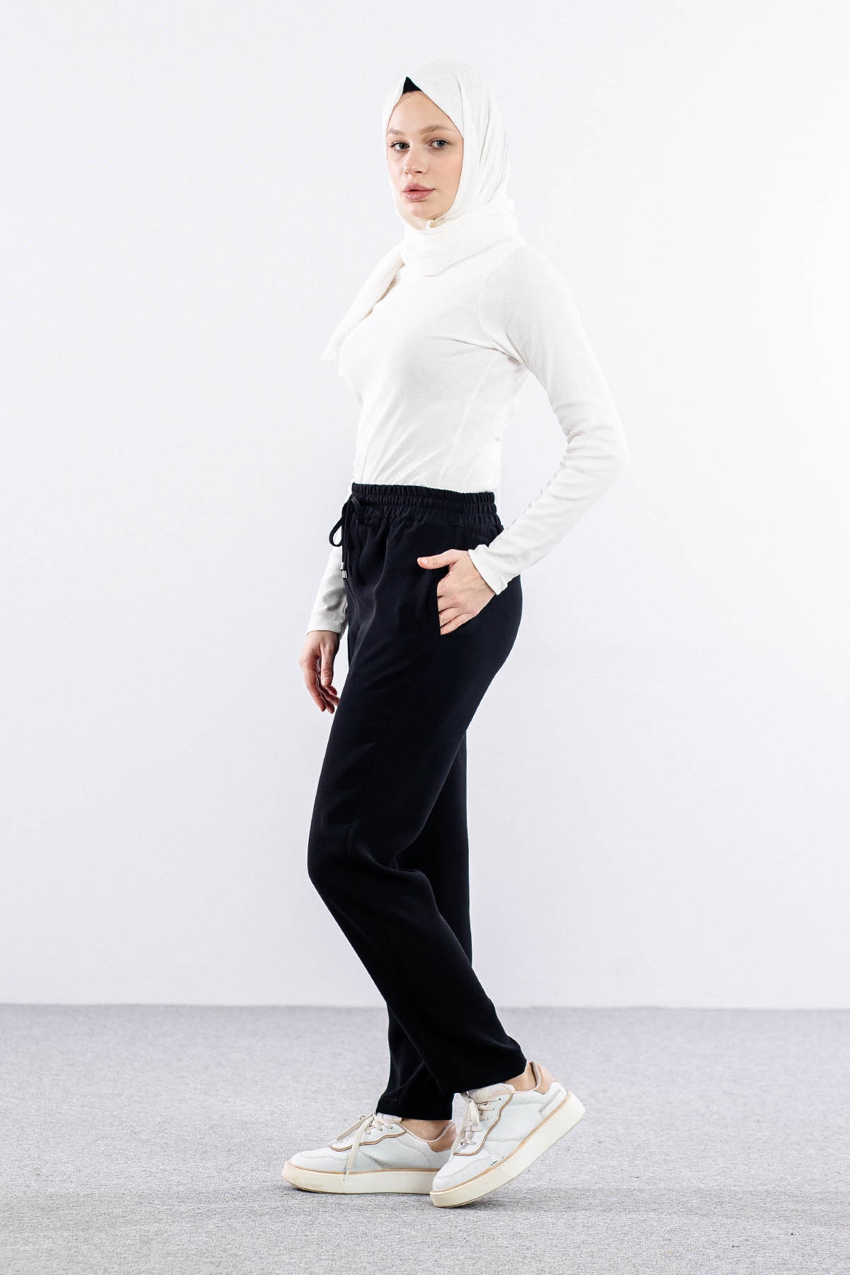 E-1526 Pantolon 38-48 - Siyah - 2