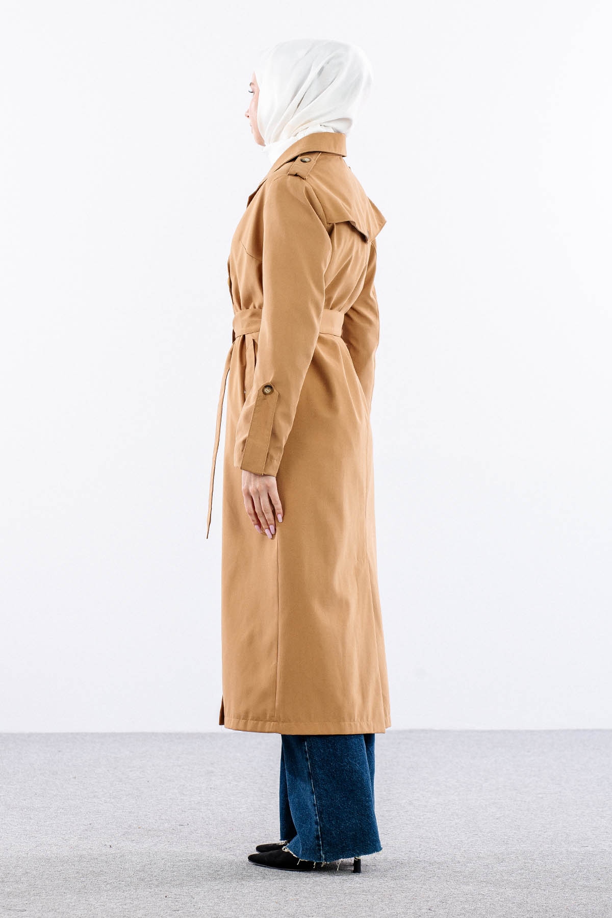 F-1582 Trençkap 38-48 Araboy - Camel - 4