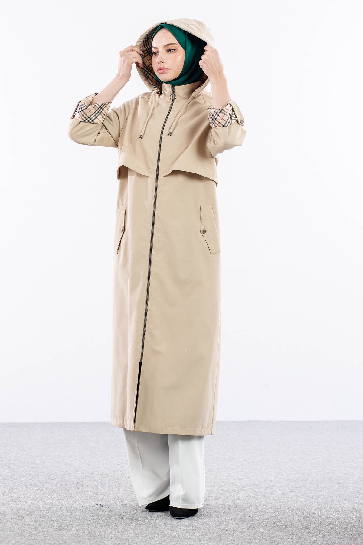 F1472 Parka 40-50 Kapson Aller Brbrry Astar - Bej - 1