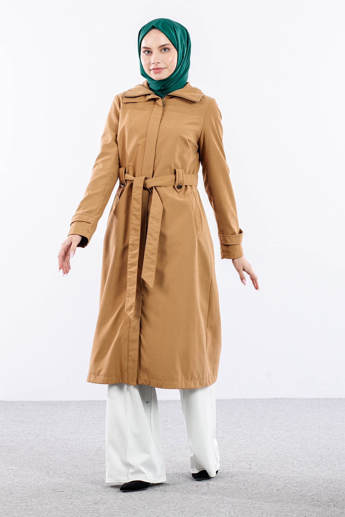 F1579 Parka Kaban 38-48 - Camel - 3