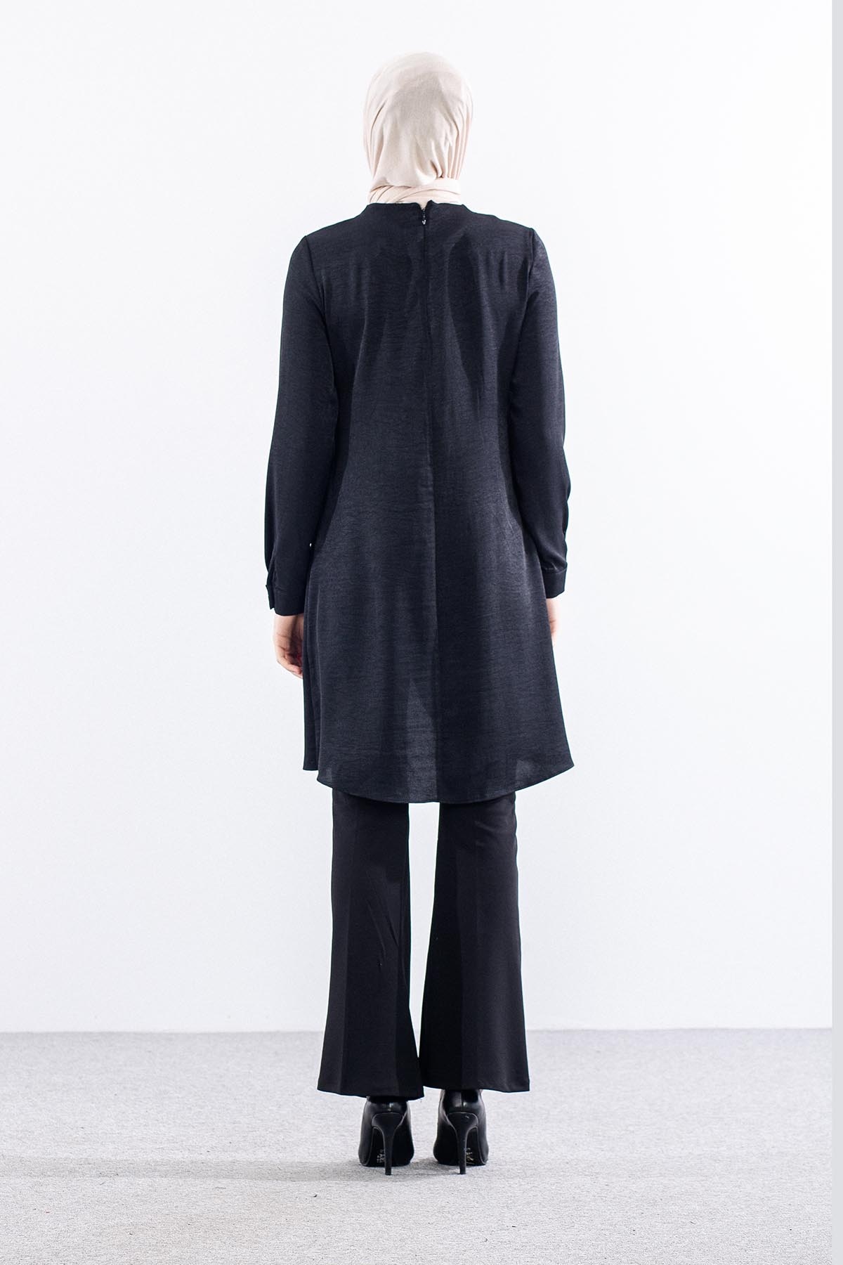 G-1641 Tunik 38-48 Ozel Tasarim - Siyah - 4