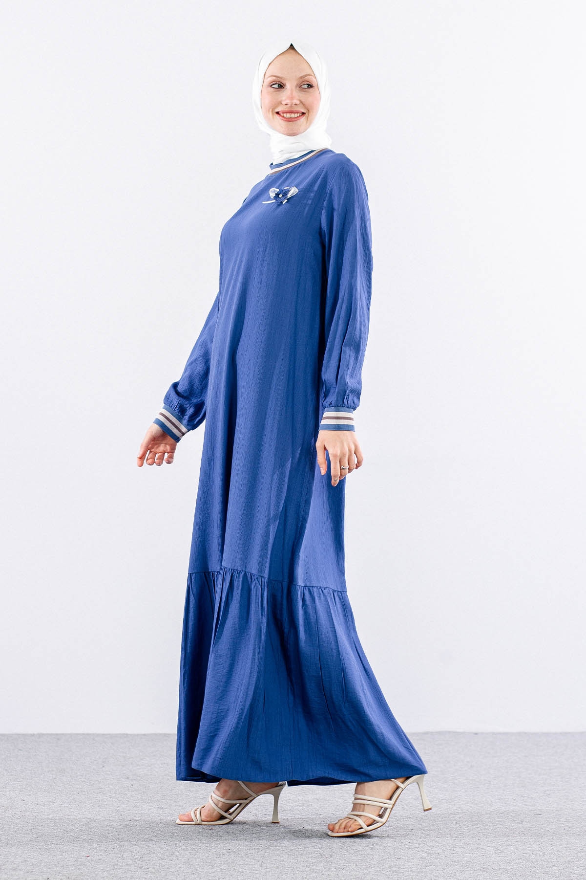 Lt 3018 Elbise M-l-xl-2xl Ribana - Mavi - 3