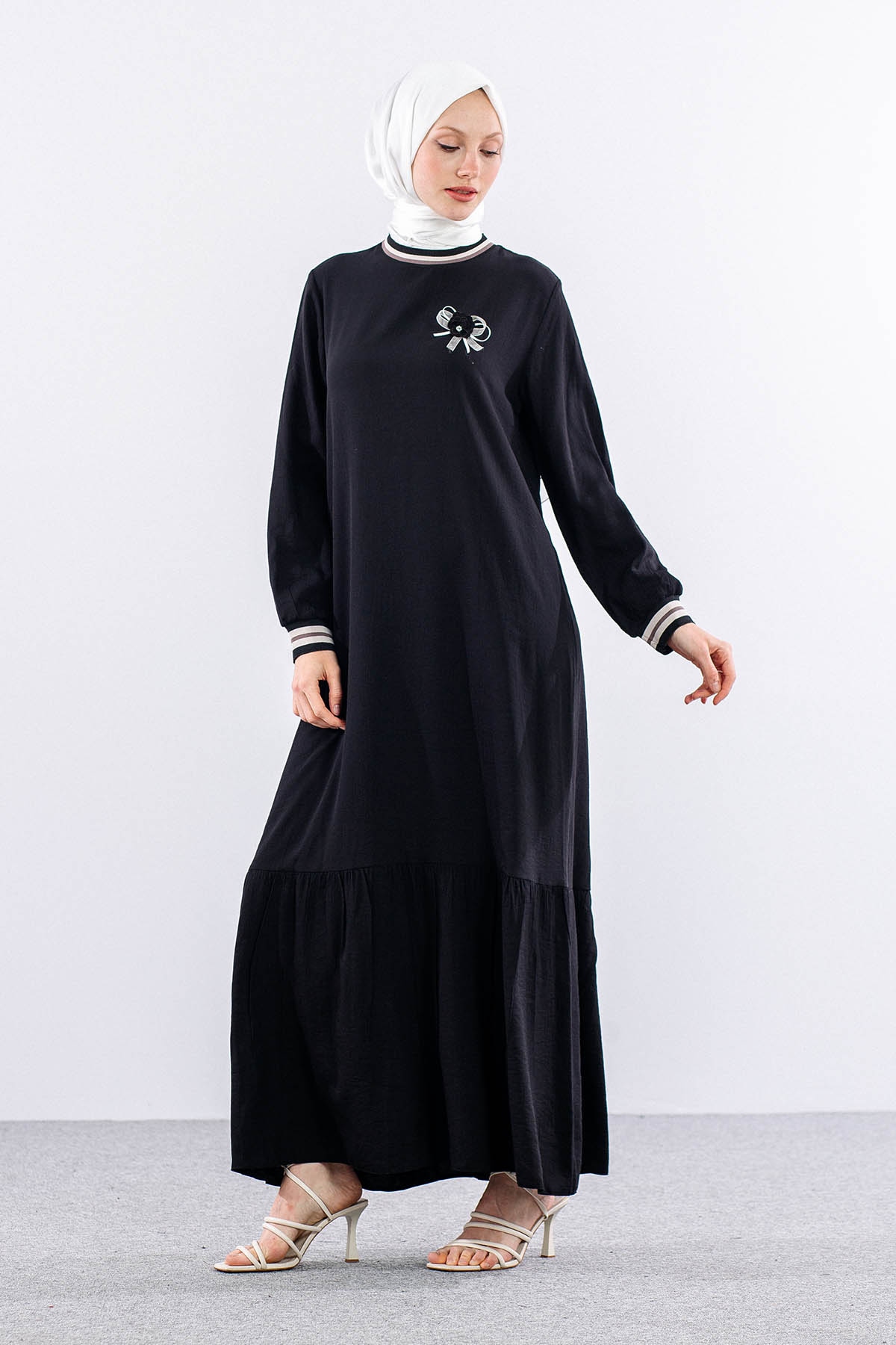 Lt 3018 Elbise M-l-xl-2xl Ribana - Siyah - 2