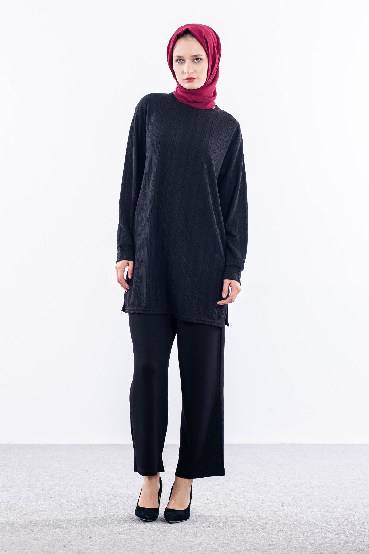 Merve Spor Tunik 44-46-48 - Siyah - 1