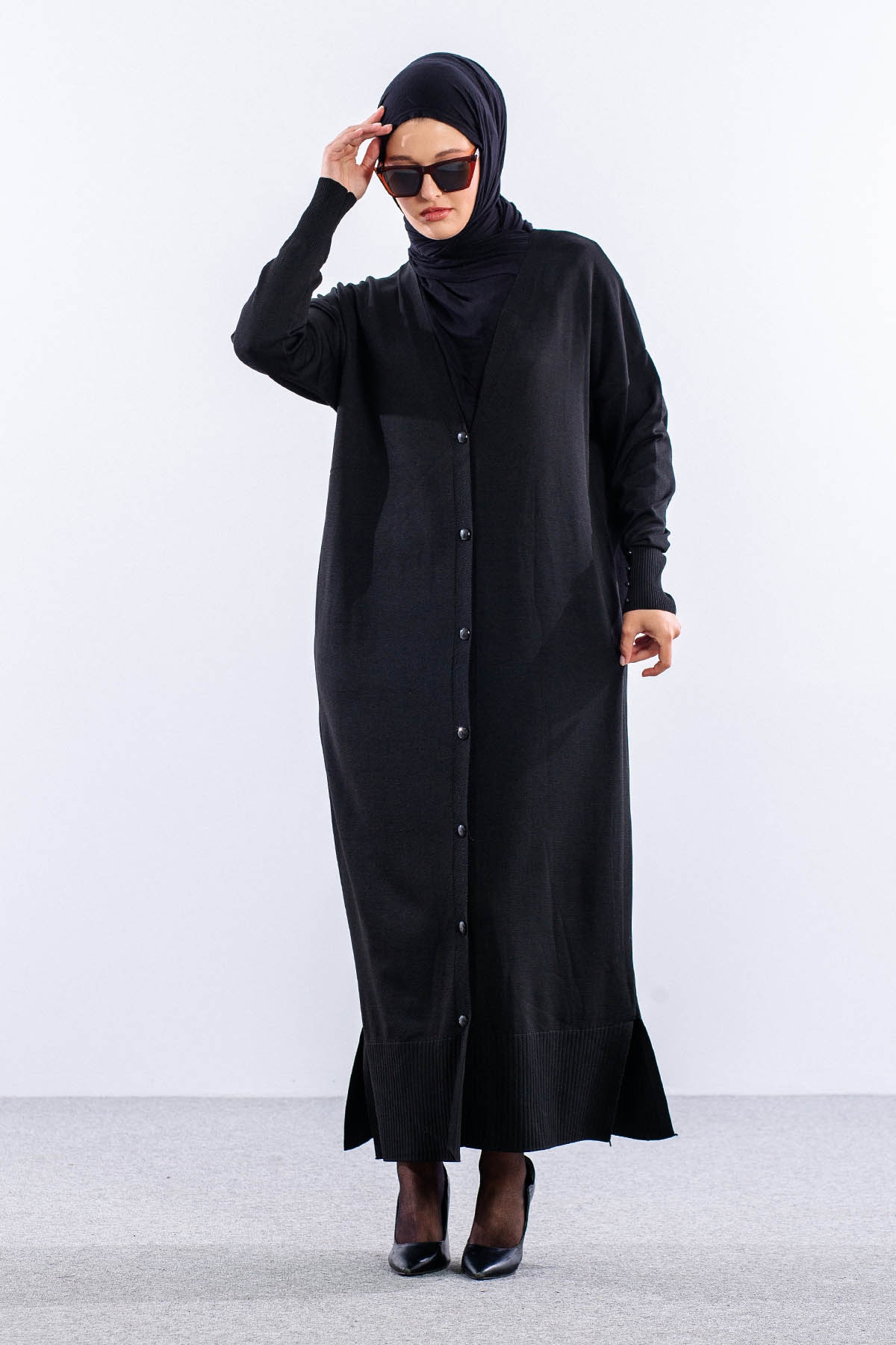 N322 Triko  Hirka  Tek - Siyah - 2